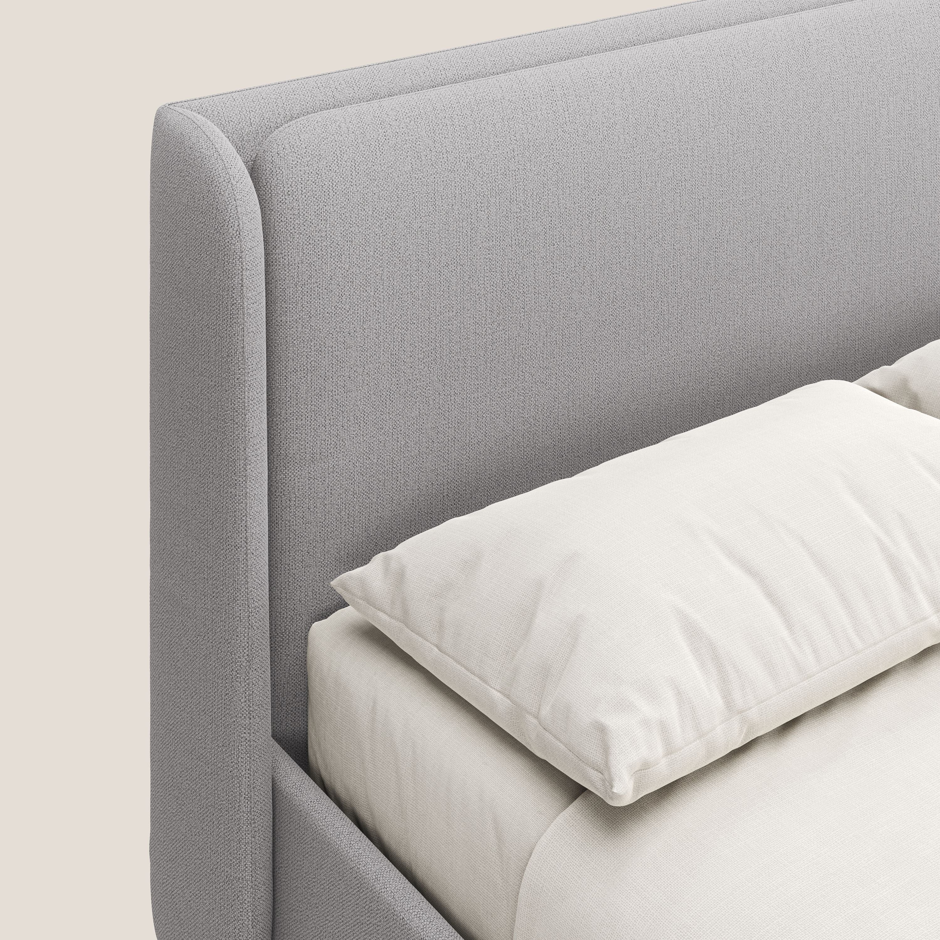 Nadine lit coffre de design et confort italien en tissu imperméable T19 gris - Image 6