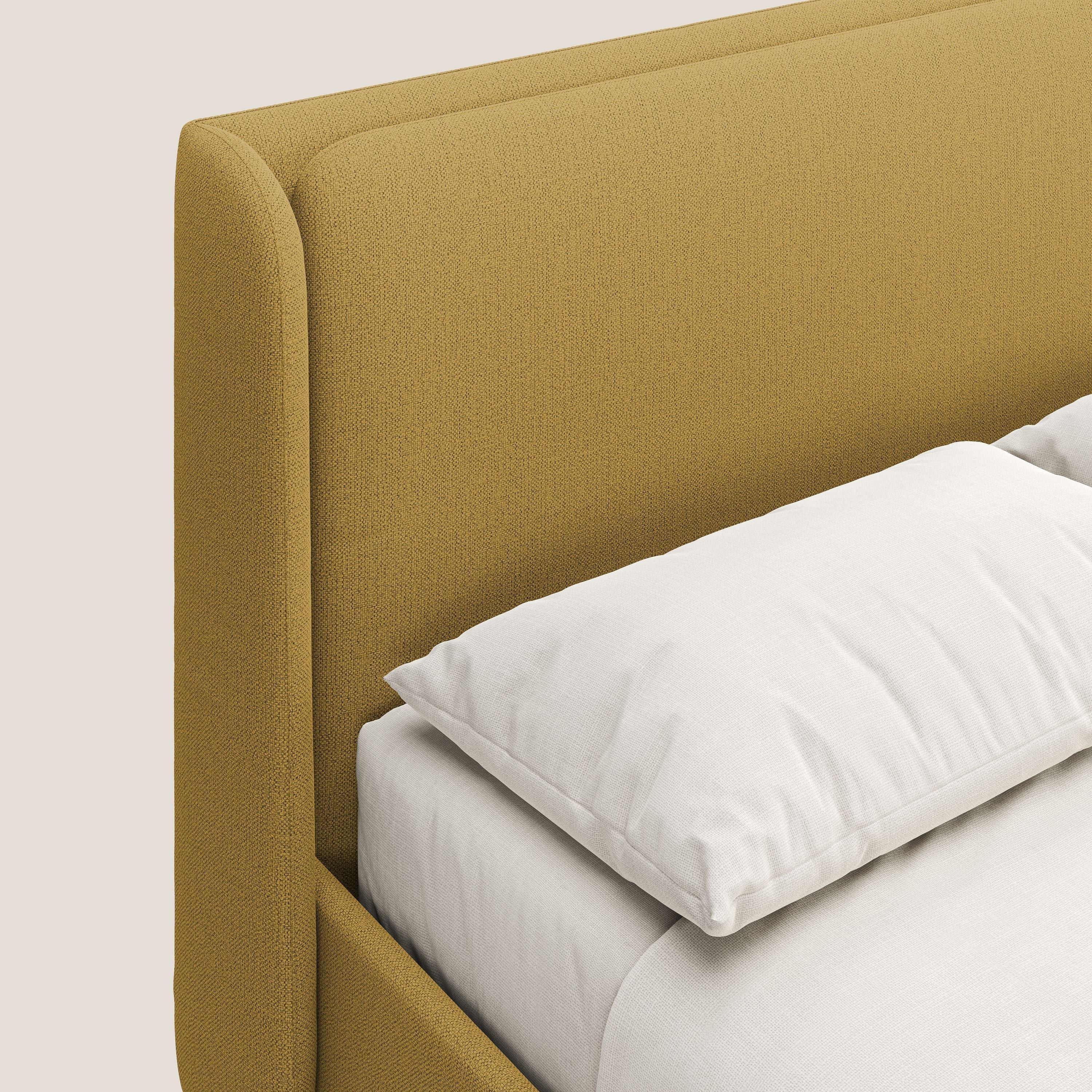Nadine lit coffre de design et confort italien en tissu imperméable T19 jaune - Image 6
