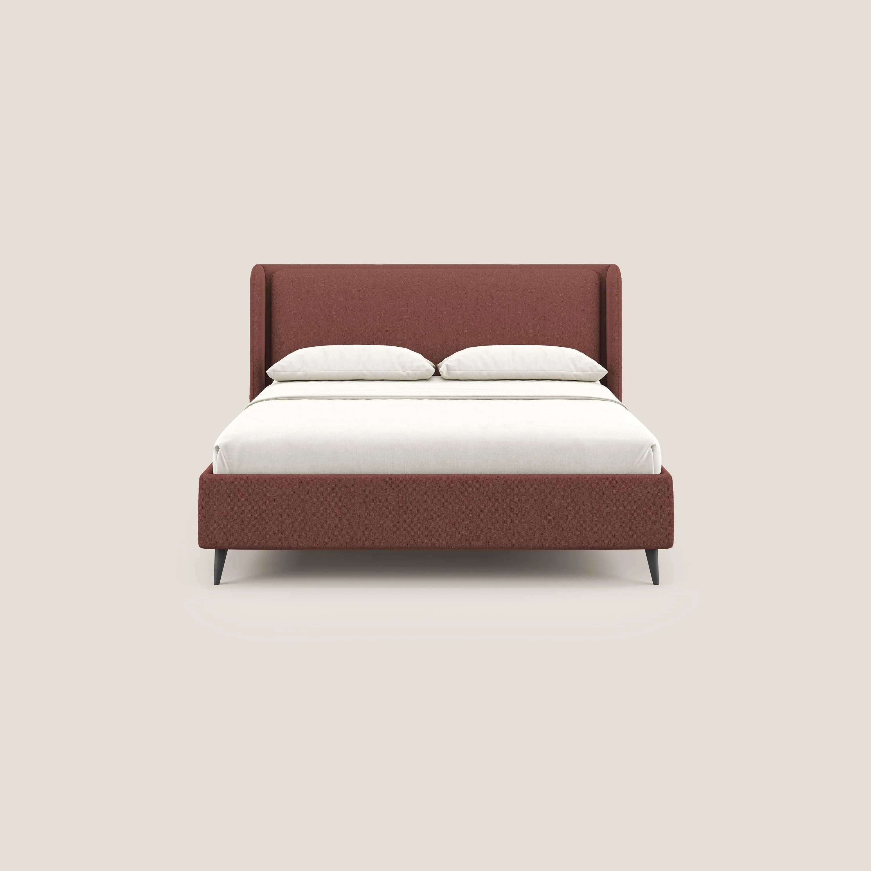 Nadine lit coffre de design et confort italien en tissu imperméable T19 saumon - Image 3