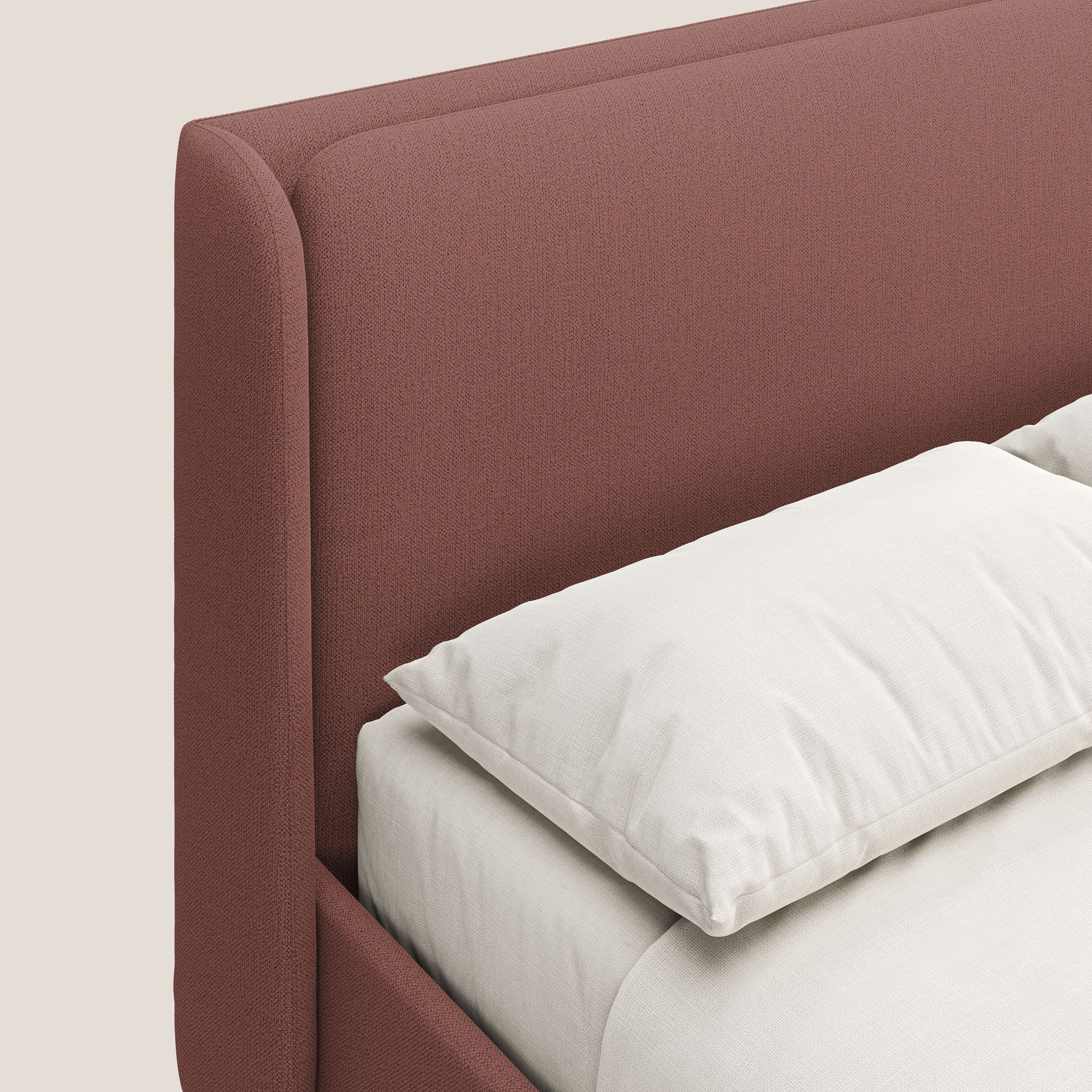 Nadine lit coffre de design et confort italien en tissu imperméable T19 saumon - Image 6