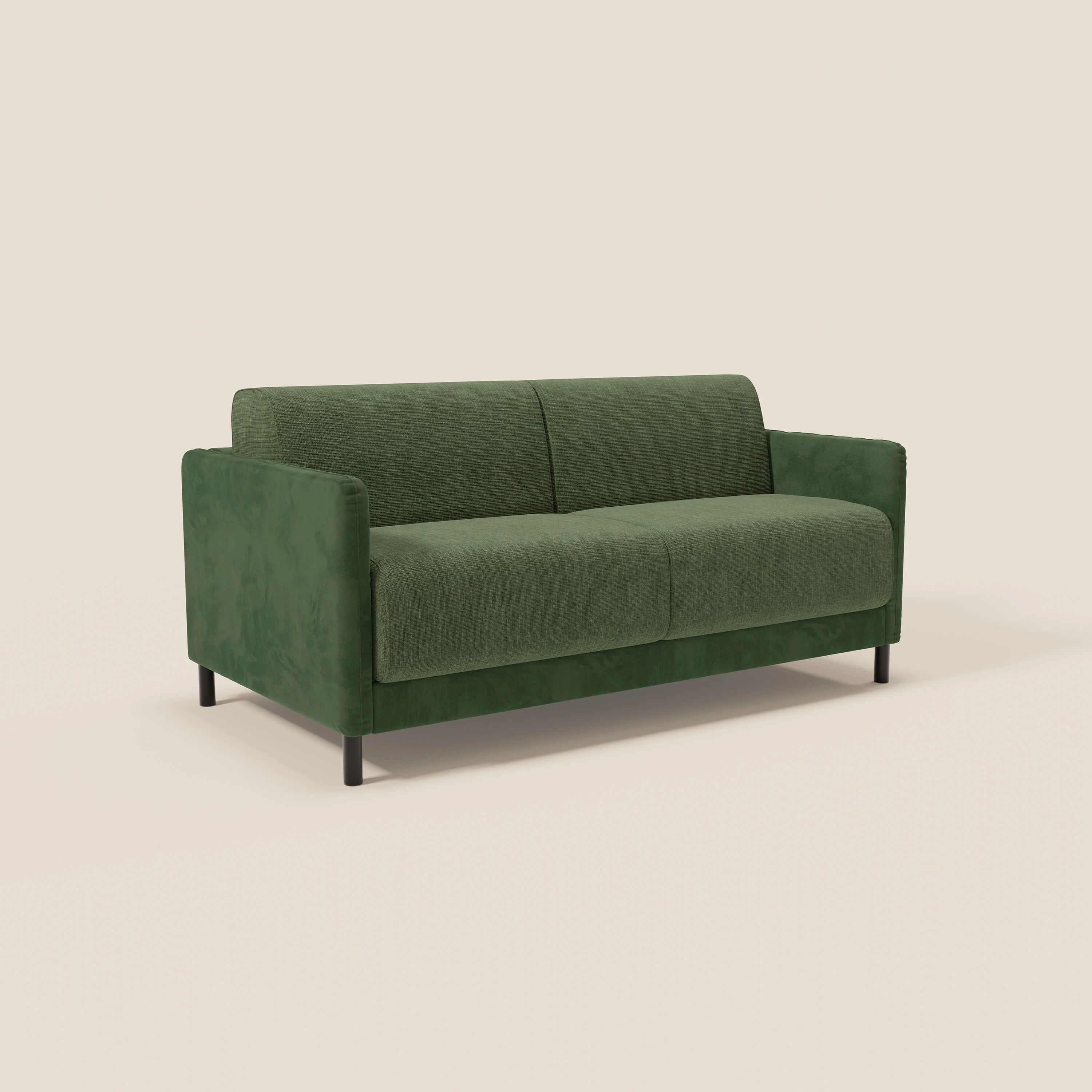 Narciso canapé convertible design avec matelas H18 cm, bicolor, structure en microfibre antitache et revêtement en élégant tissu imperméable T06 vert - vert - Image 3