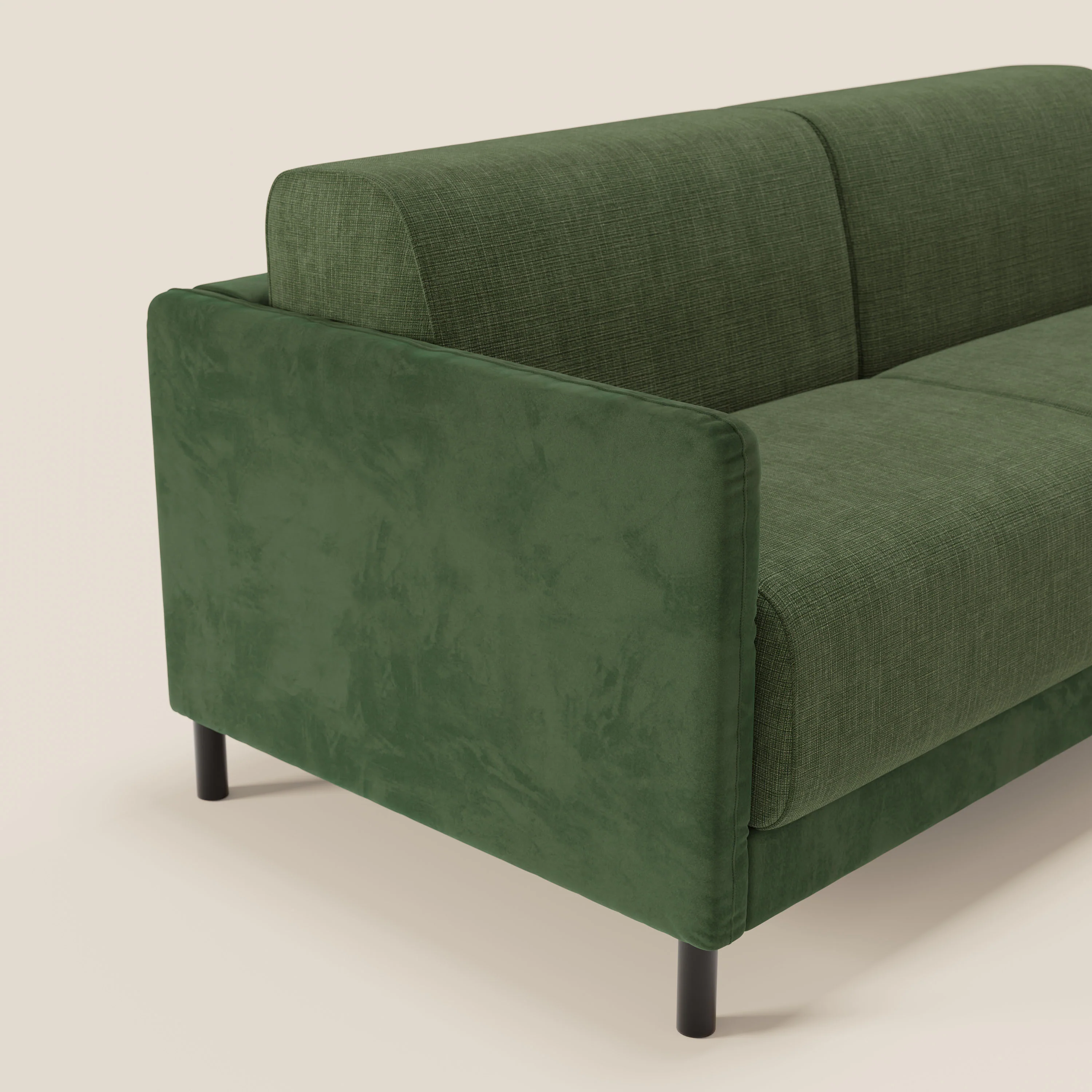 Narciso canapé convertible design avec matelas H18 cm, bicolor, structure en microfibre antitache et revêtement en élégant tissu imperméable T06 vert - vert - Image 4
