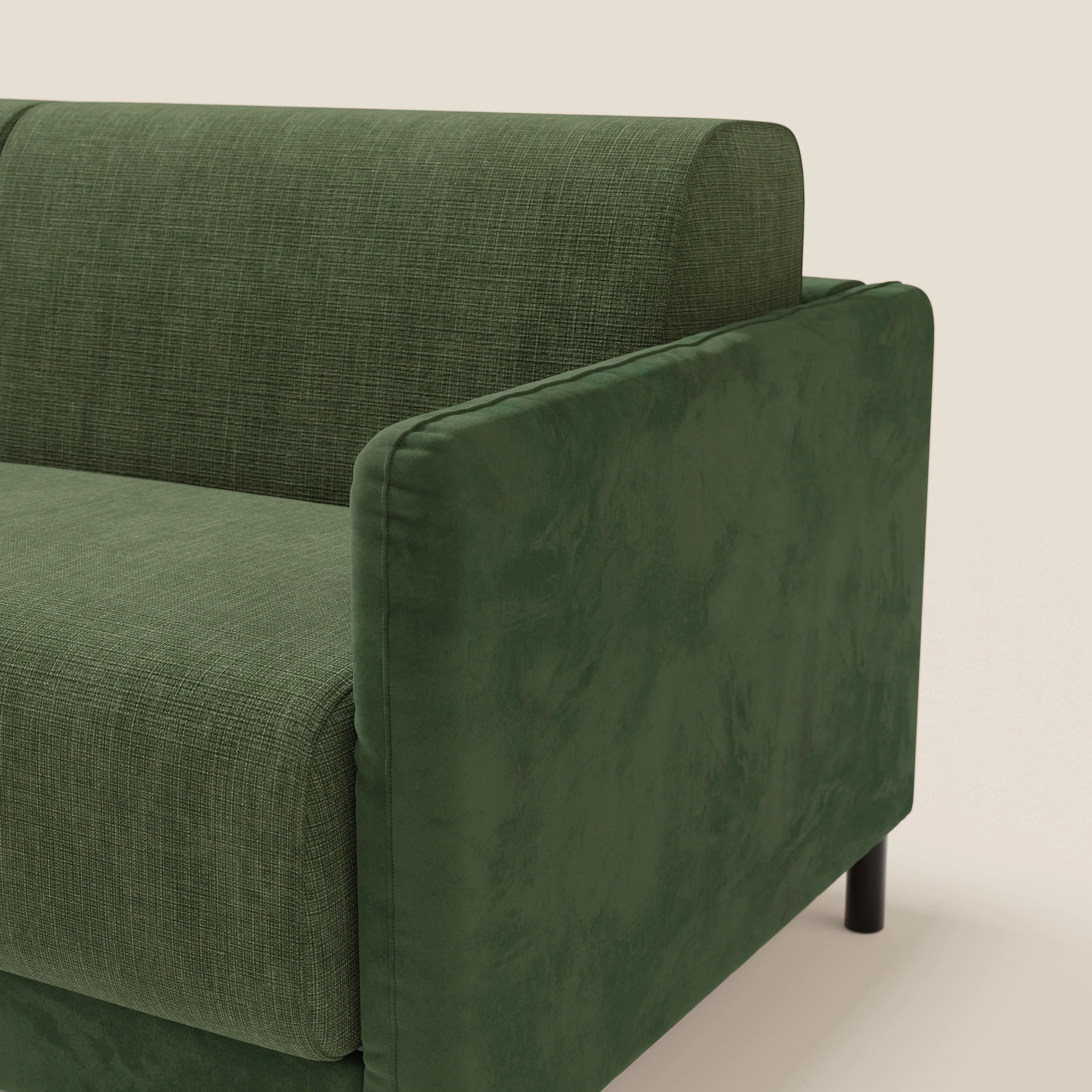 Narciso canapé convertible design avec matelas H18 cm, bicolor, structure en microfibre antitache et revêtement en élégant tissu imperméable T06 vert - vert - Image 5
