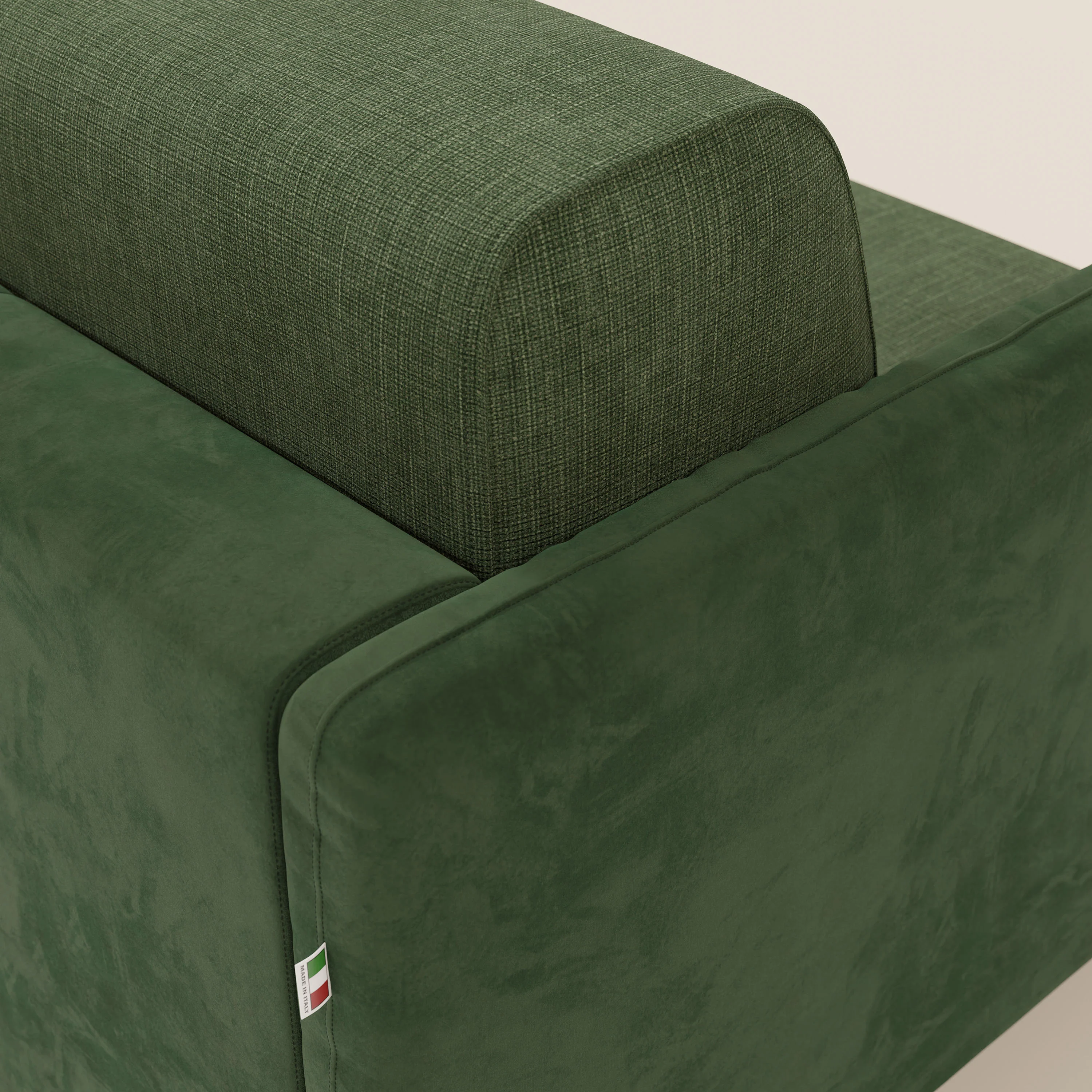 Narciso canapé convertible design avec matelas H18 cm, bicolor, structure en microfibre antitache et revêtement en élégant tissu imperméable T06 vert - vert - Image 8