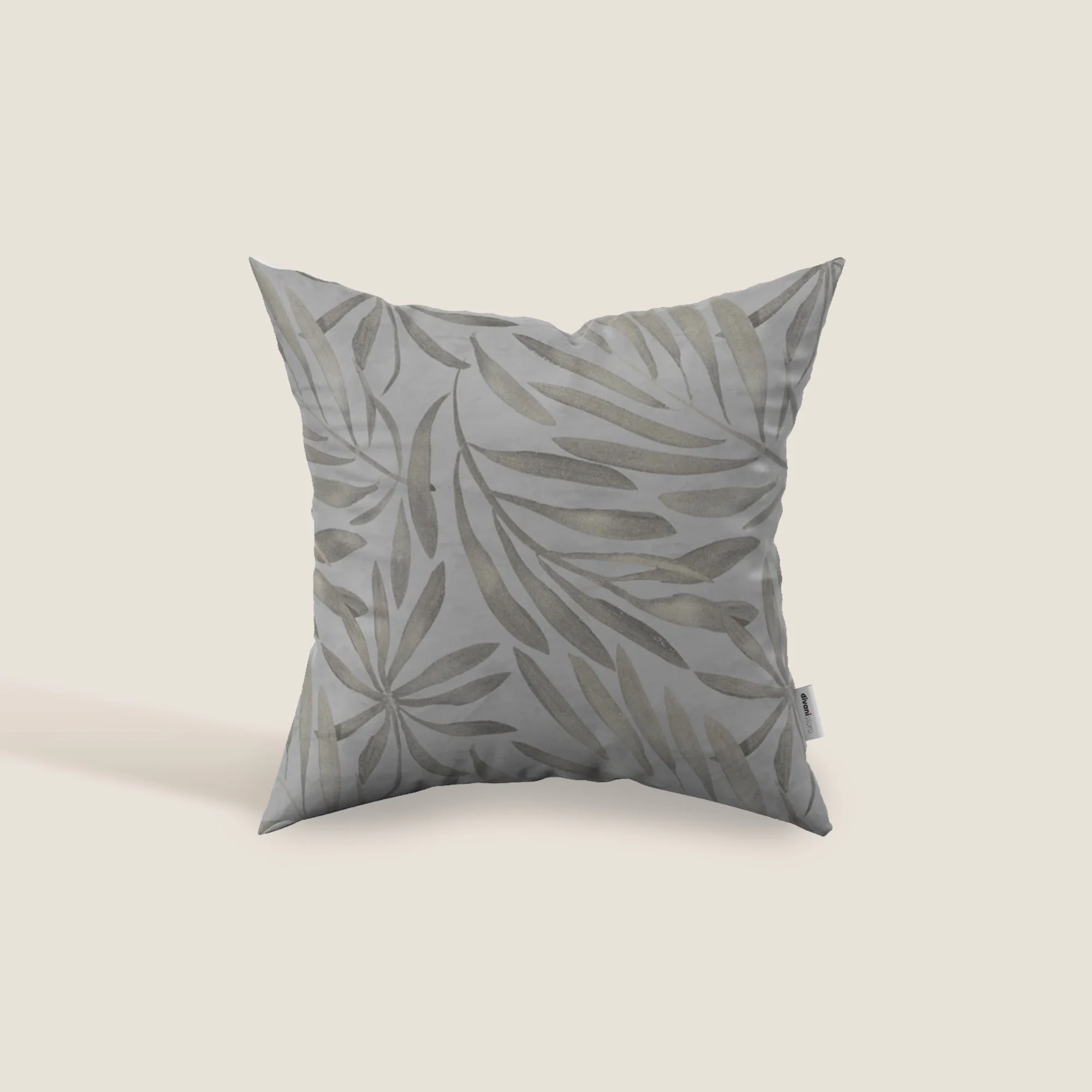 Nature coussins en velours imperméable gris clair
