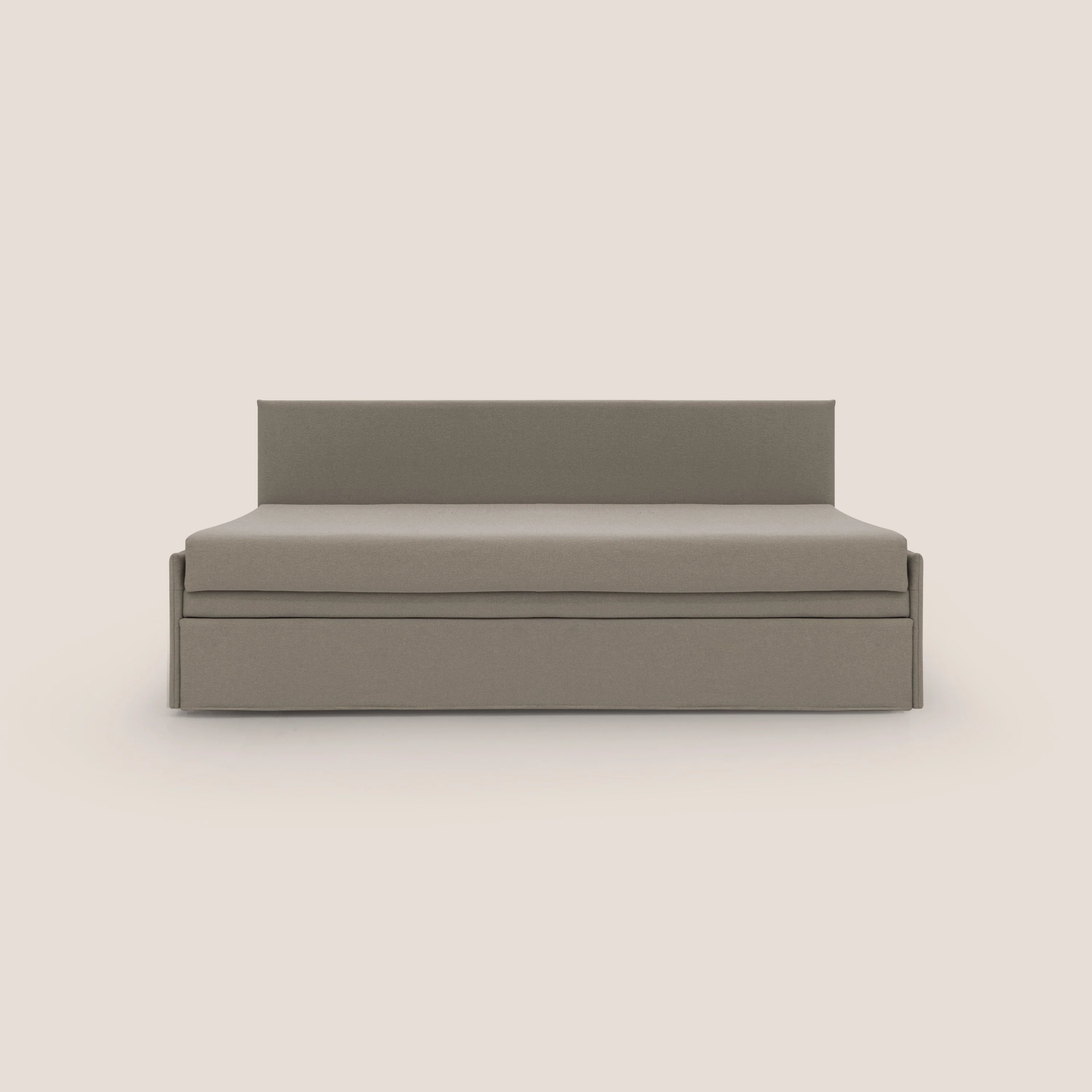 Naviglio Canapé duplex avec lits jumeaux et tissu effet coton imperméable T13 Taupe tortora