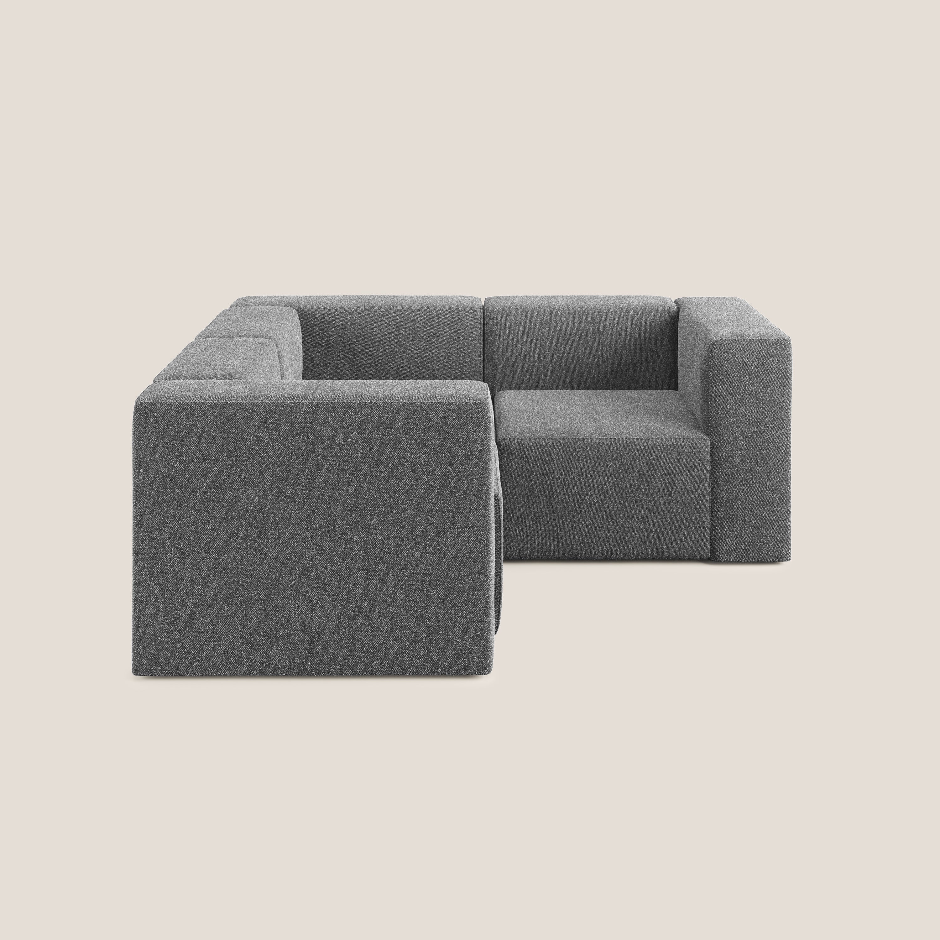 Nettuno canapé d'angle reversible modulable en bouclette douce T07 anthracite - Image 3
