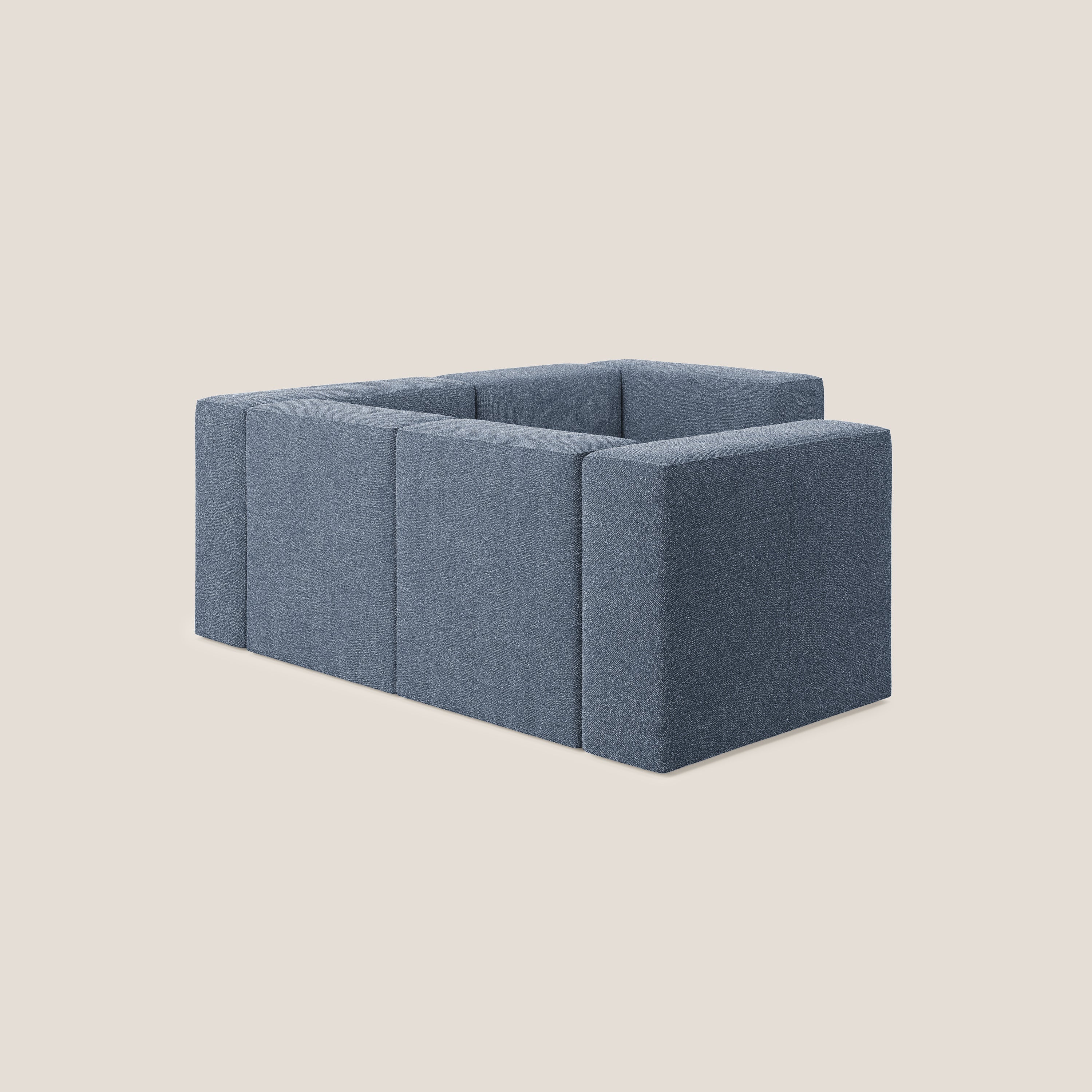 Nettuno canapé d'angle reversible modulable en bouclette douce T07 bleu - Image 4