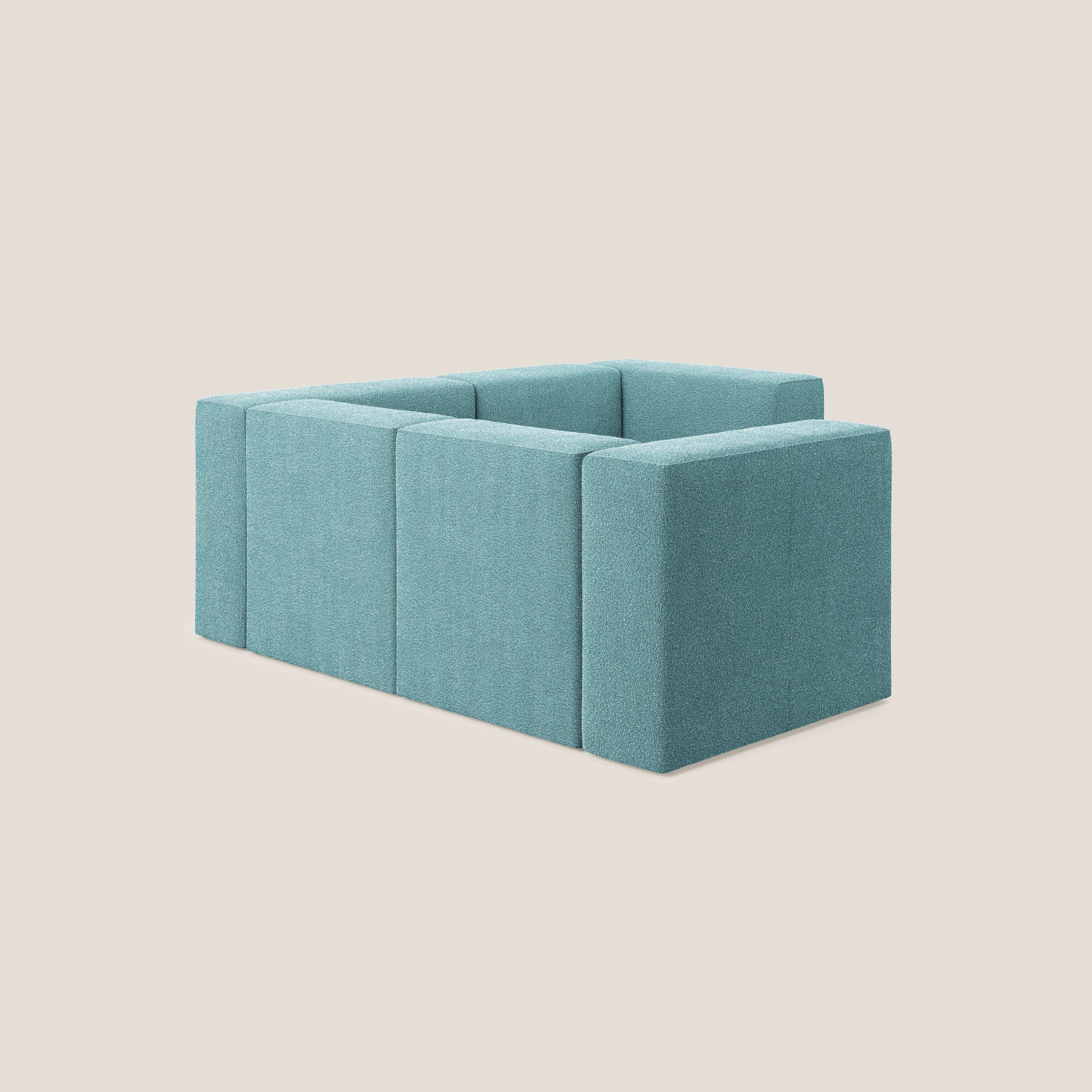 Nettuno canapé d'angle reversible modulable en bouclette douce T07 bleu ciel - Image 4
