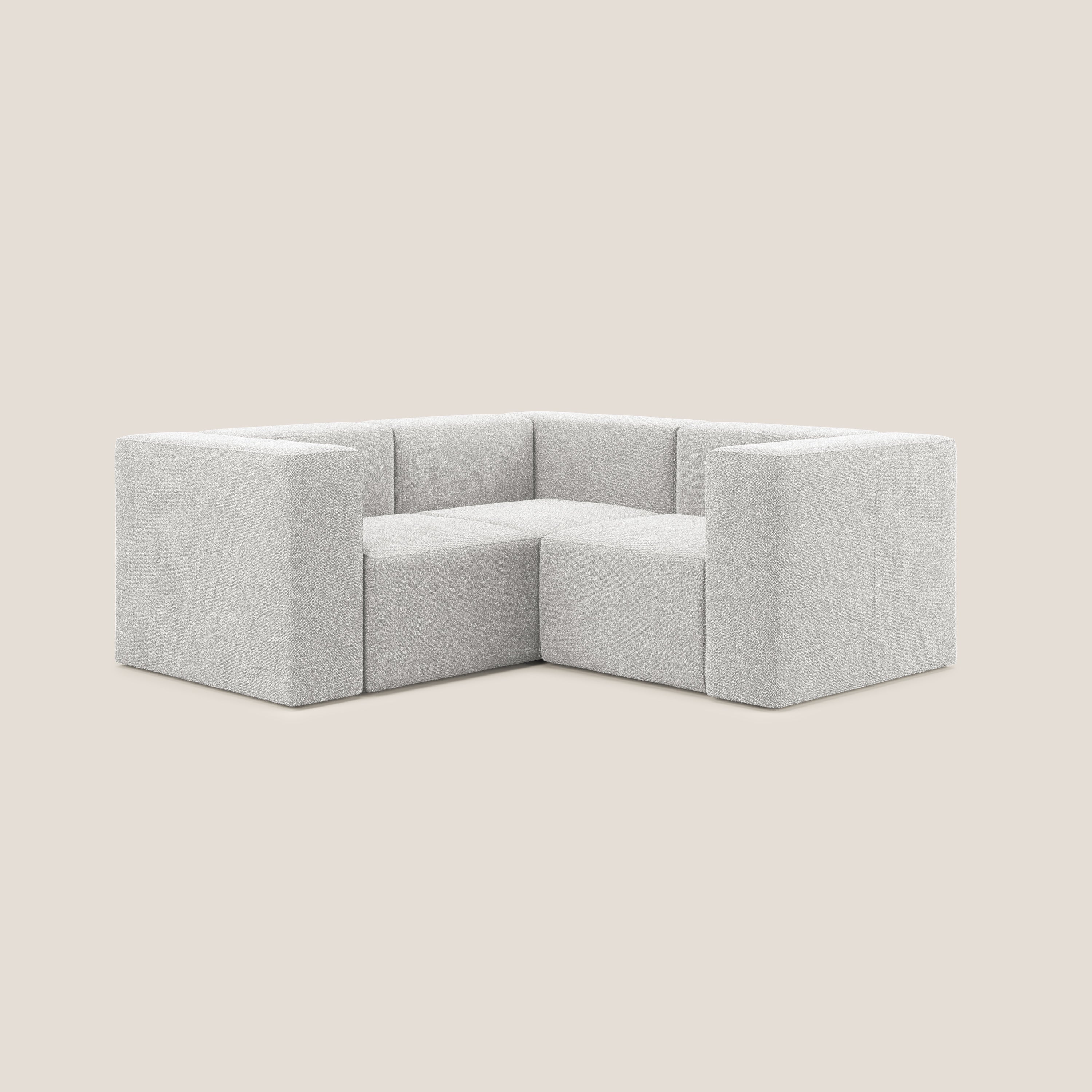Nettuno canapé d'angle reversible modulable en bouclette douce T07 gris - Image 2