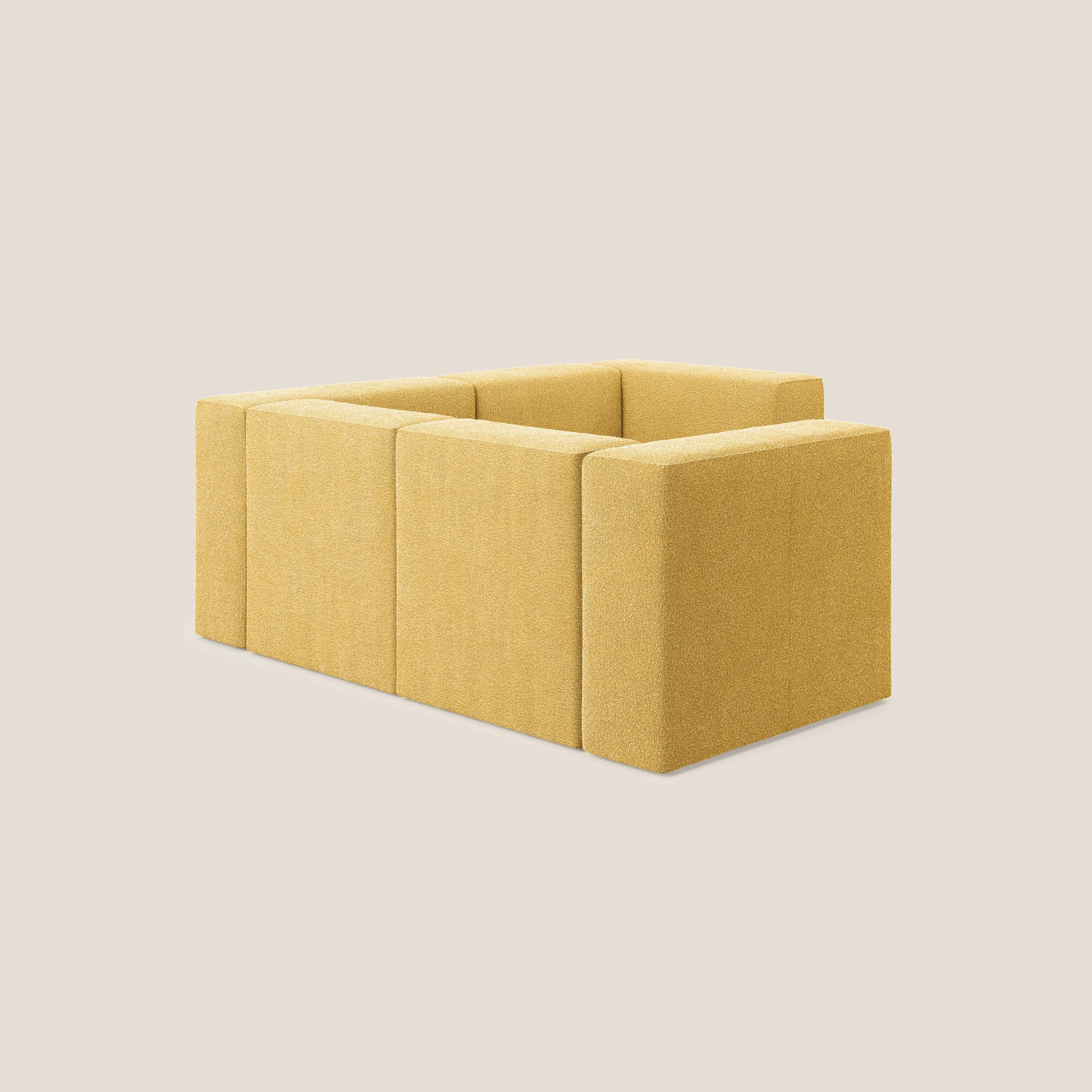 Nettuno canapé d'angle reversible modulable en bouclette douce T07 jaune - Image 4