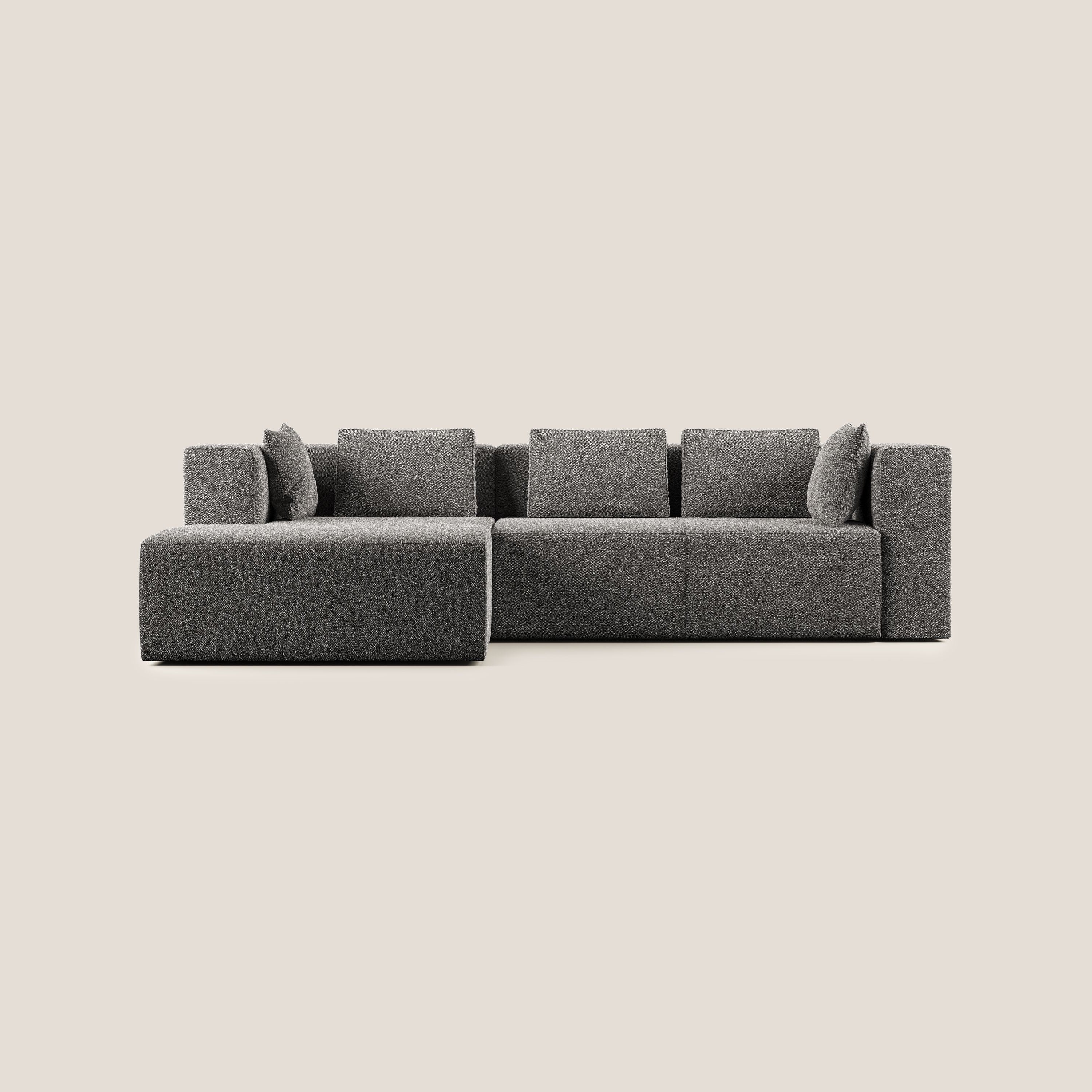Nettuno canapé d'angle modulable en bouclette douce T07 anthracite - Image 12