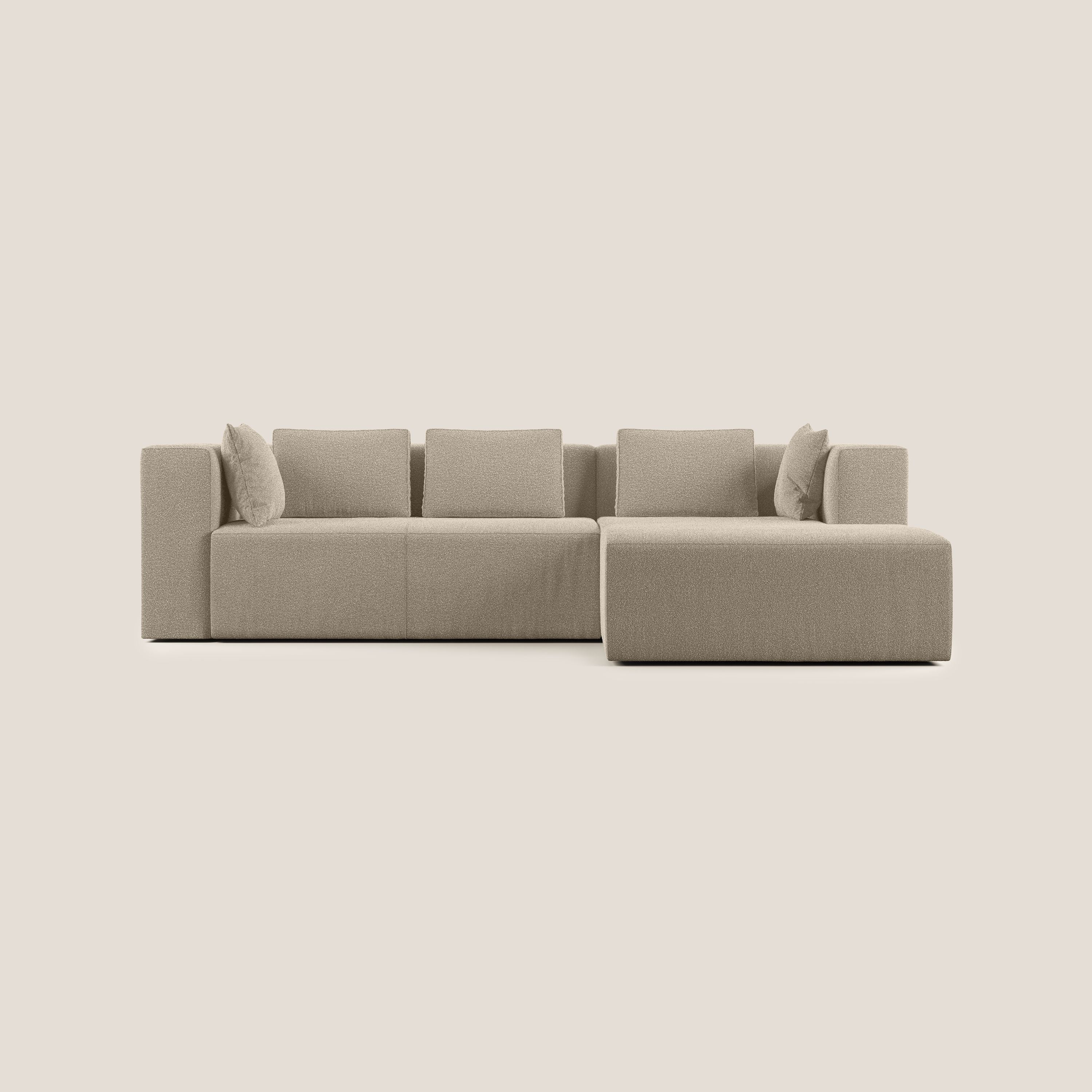 Nettuno canapé d'angle modulable en bouclette douce T07 beige