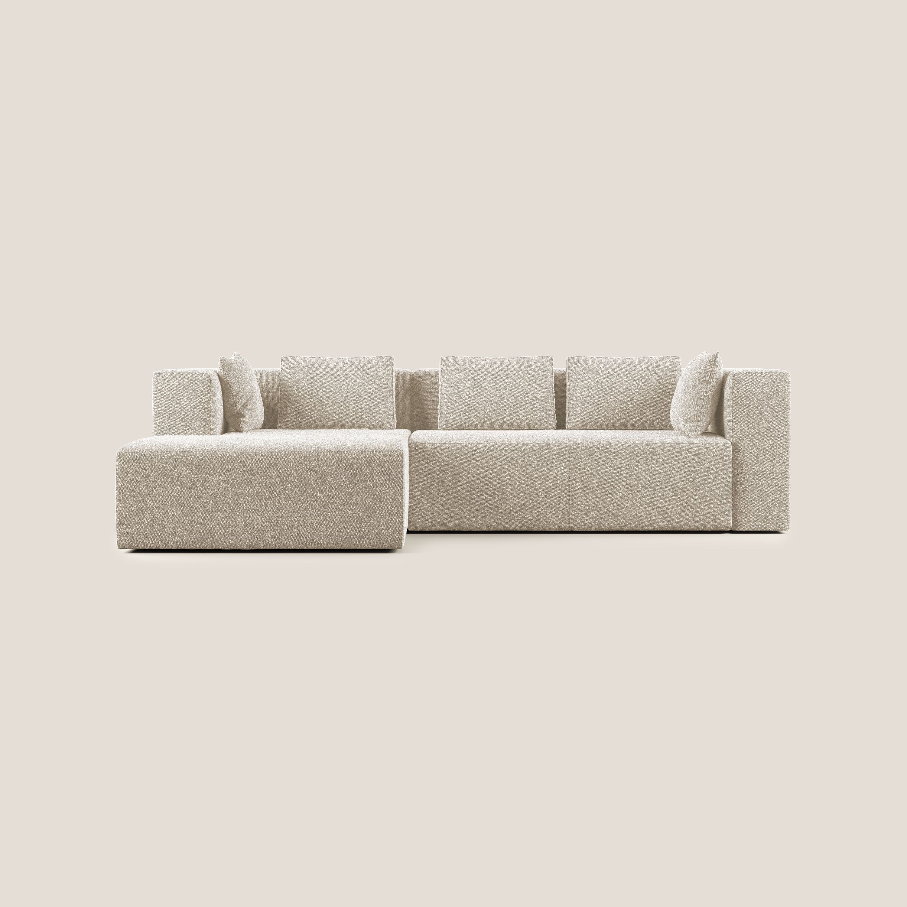 Nettuno canapé d'angle modulable en bouclette douce T07 blanc - Image 12