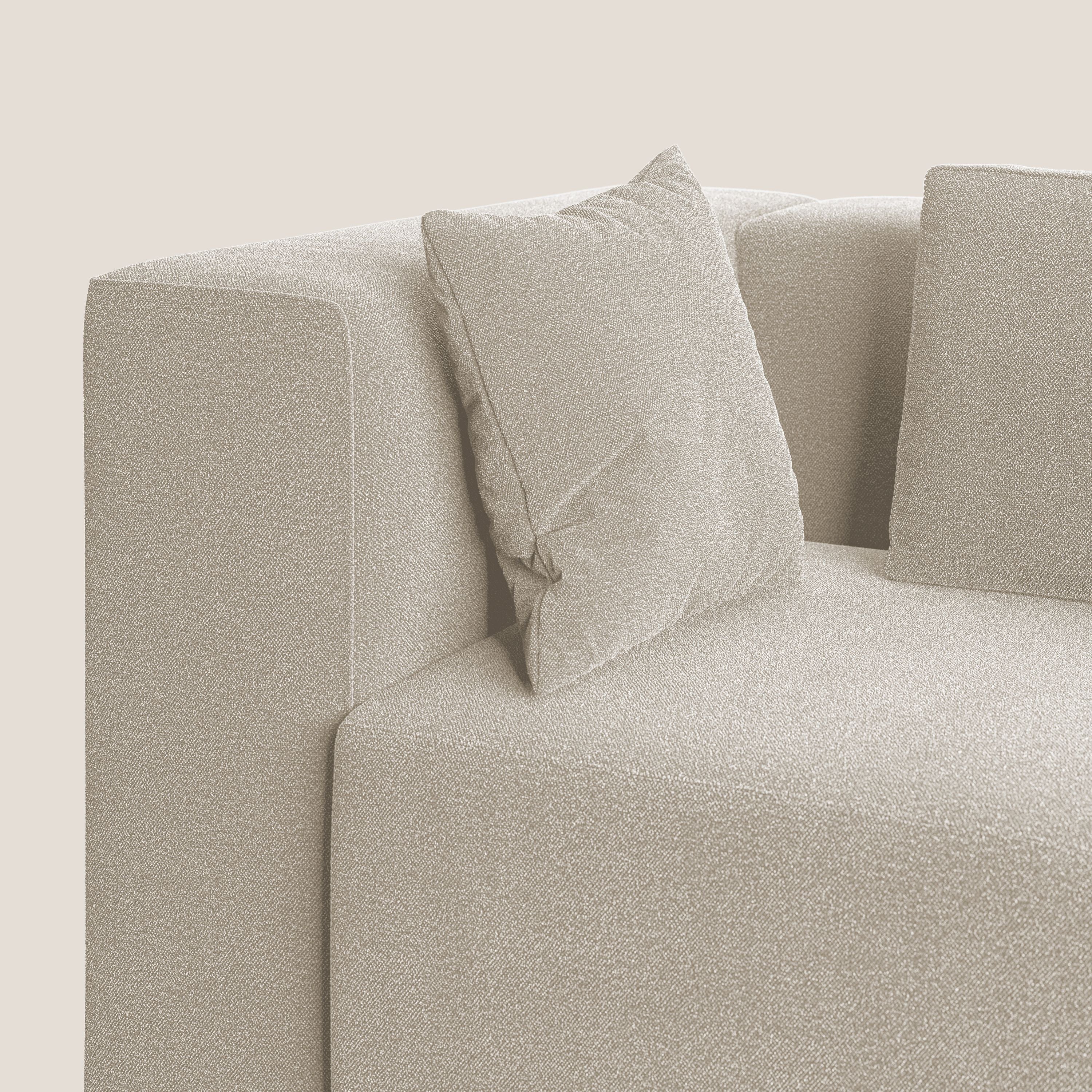 Nettuno canapé d'angle modulable en bouclette douce T07 blanc - Image 4