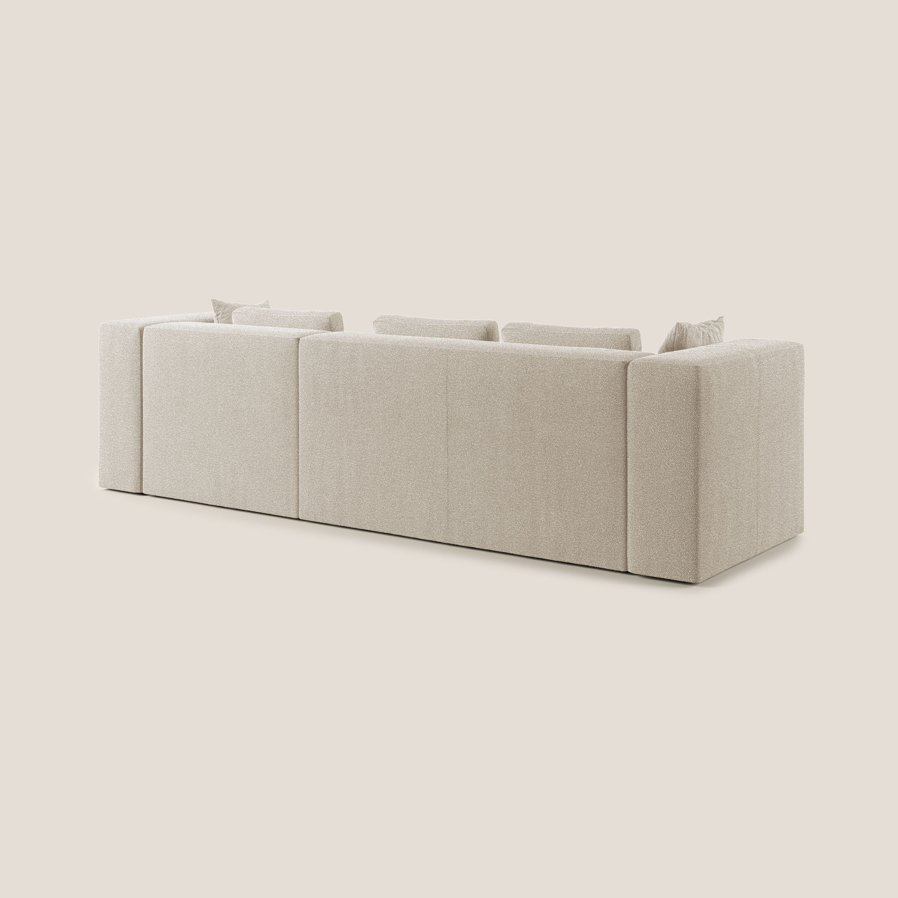 Nettuno canapé d'angle modulable en bouclette douce T07 blanc - Image 5