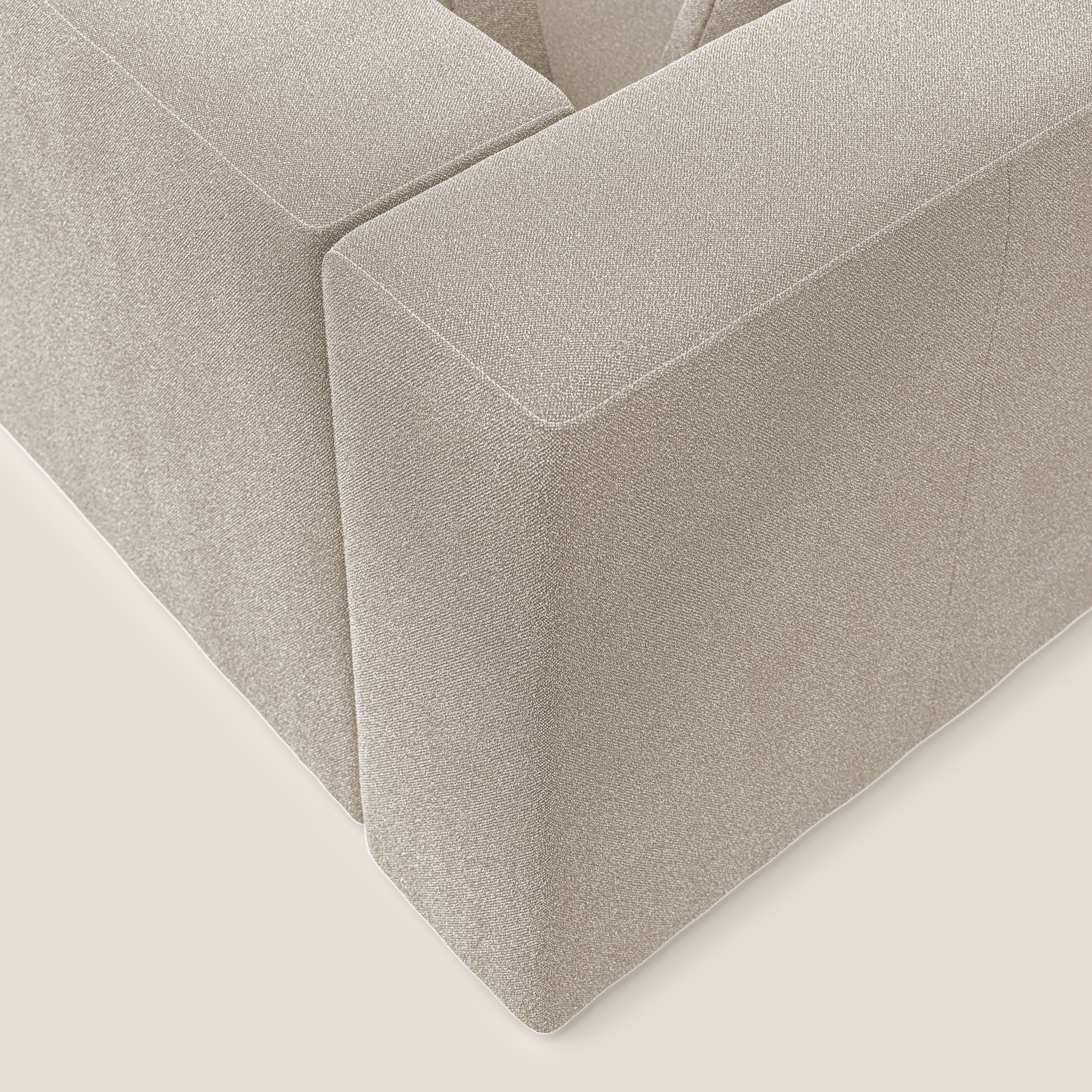 Nettuno canapé d'angle modulable en bouclette douce T07 blanc - Image 7