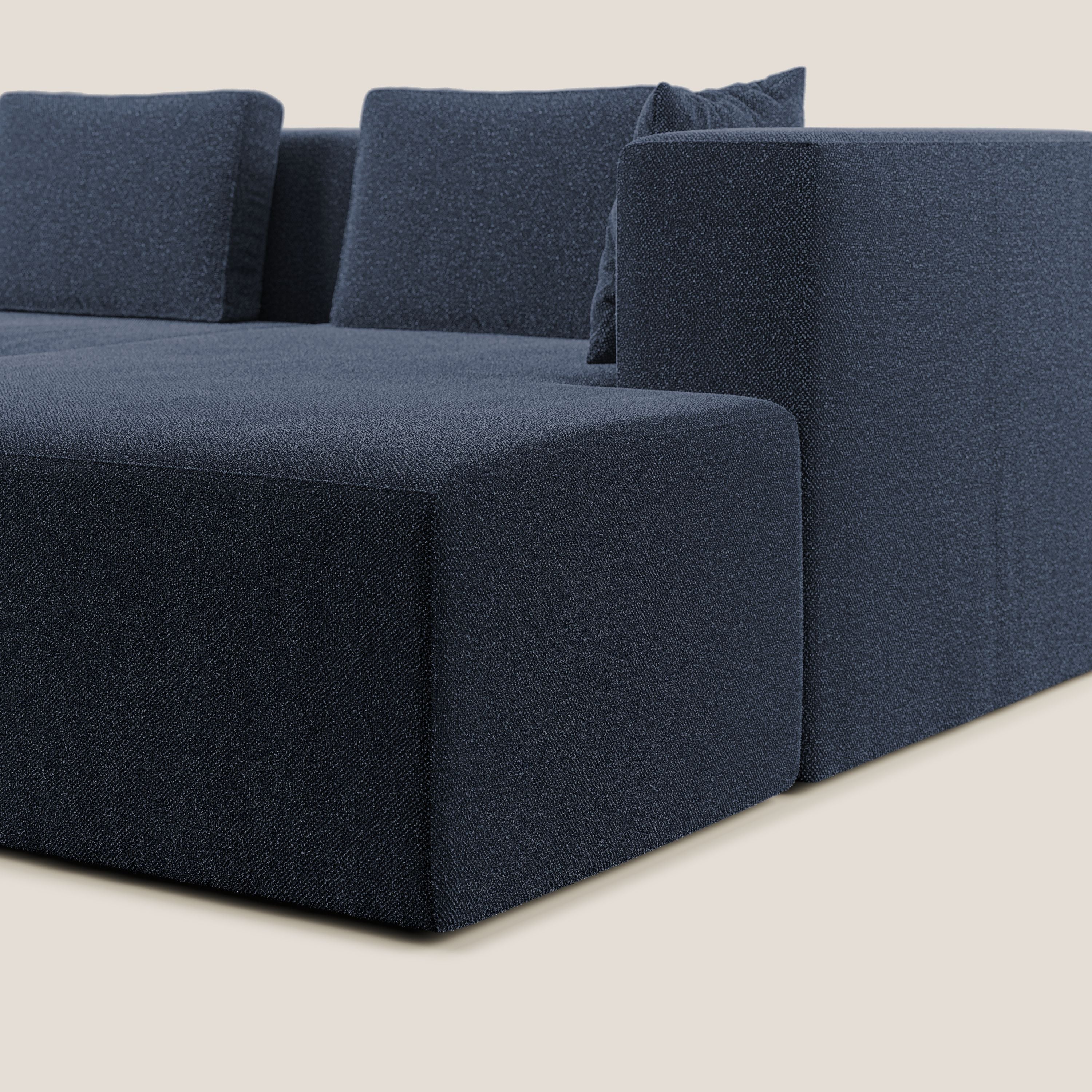 Nettuno canapé d'angle modulable en bouclette douce T07 bleu - Image 9
