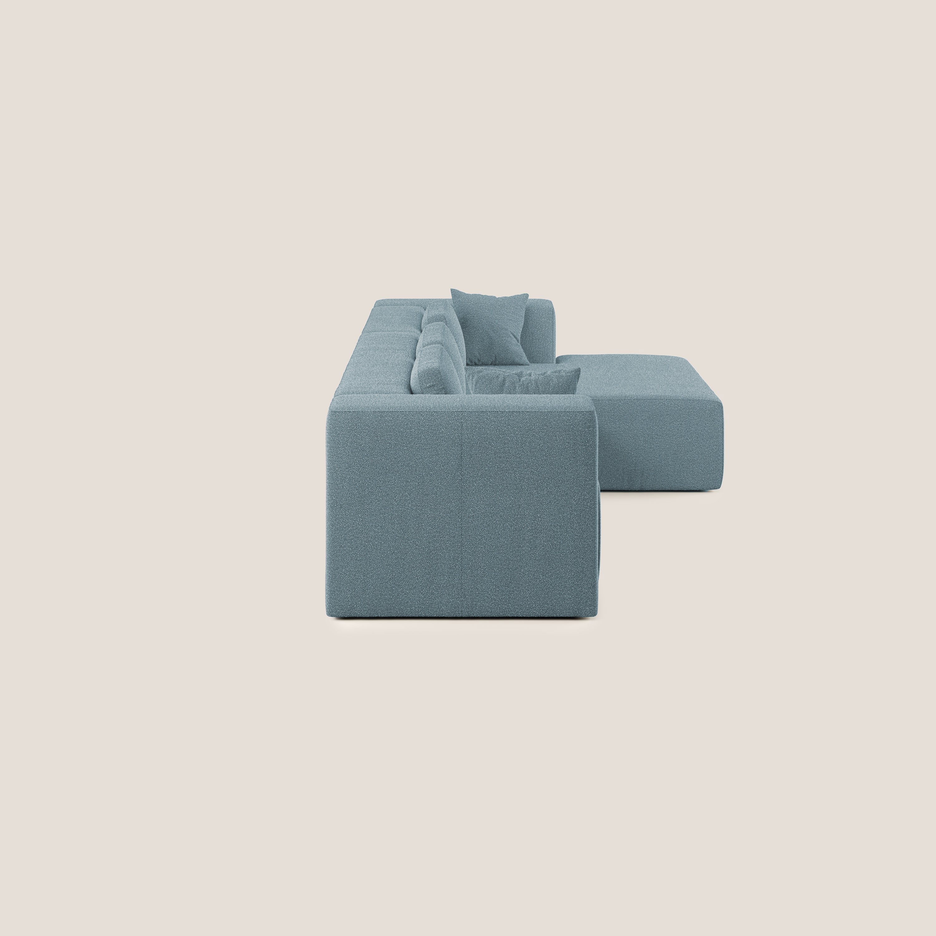 Nettuno canapé d'angle modulable en bouclette douce T07 bleu gris - Image 3