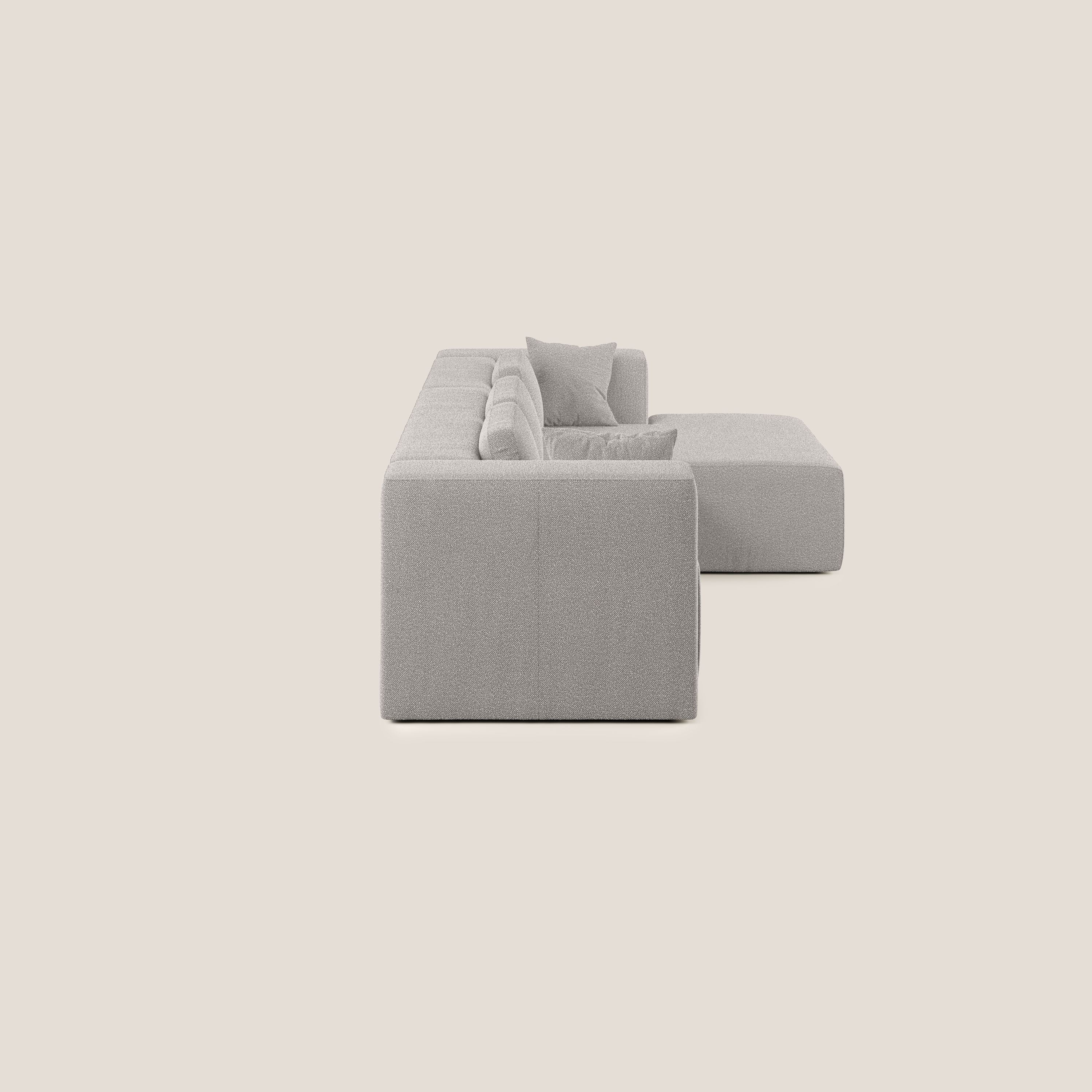 Nettuno canapé d'angle modulable en bouclette douce T07 gris - Image 3