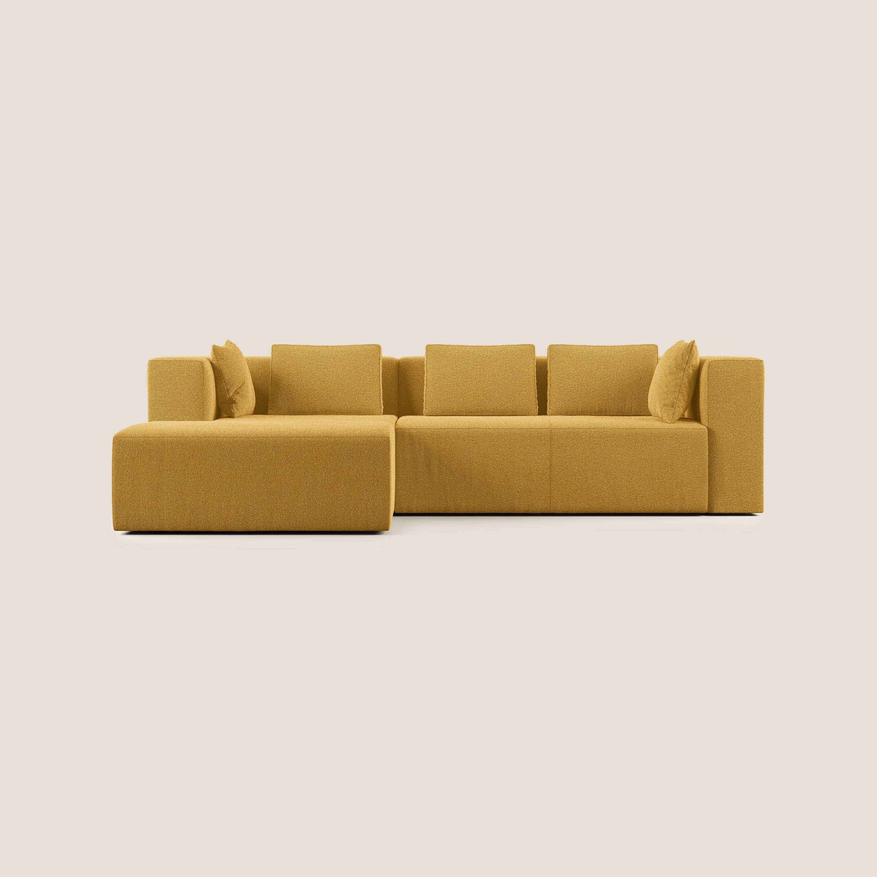 Nettuno canapé d'angle modulable en bouclette douce T07 jaune - Image 10