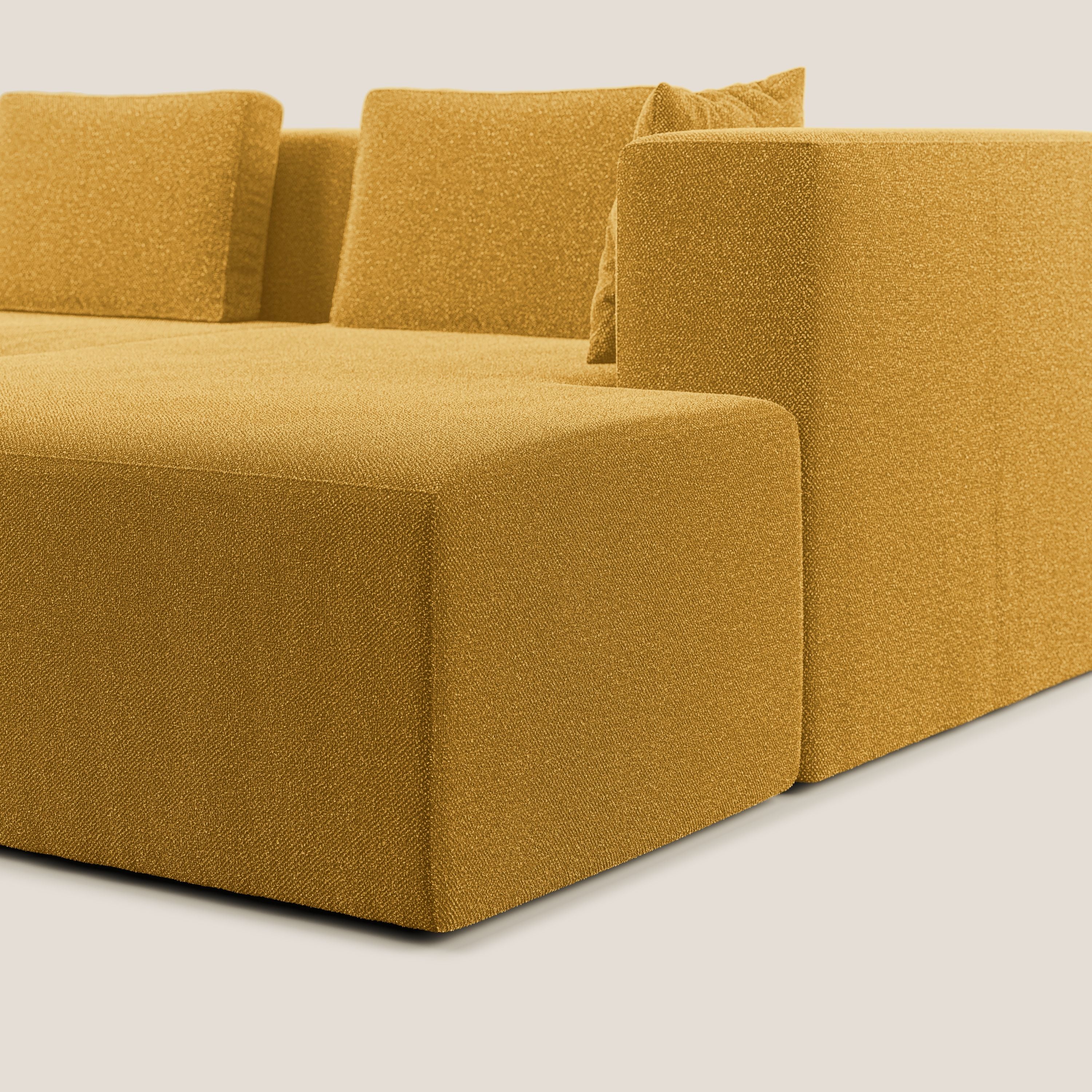 Nettuno canapé d'angle modulable en bouclette douce T07 jaune - Image 8