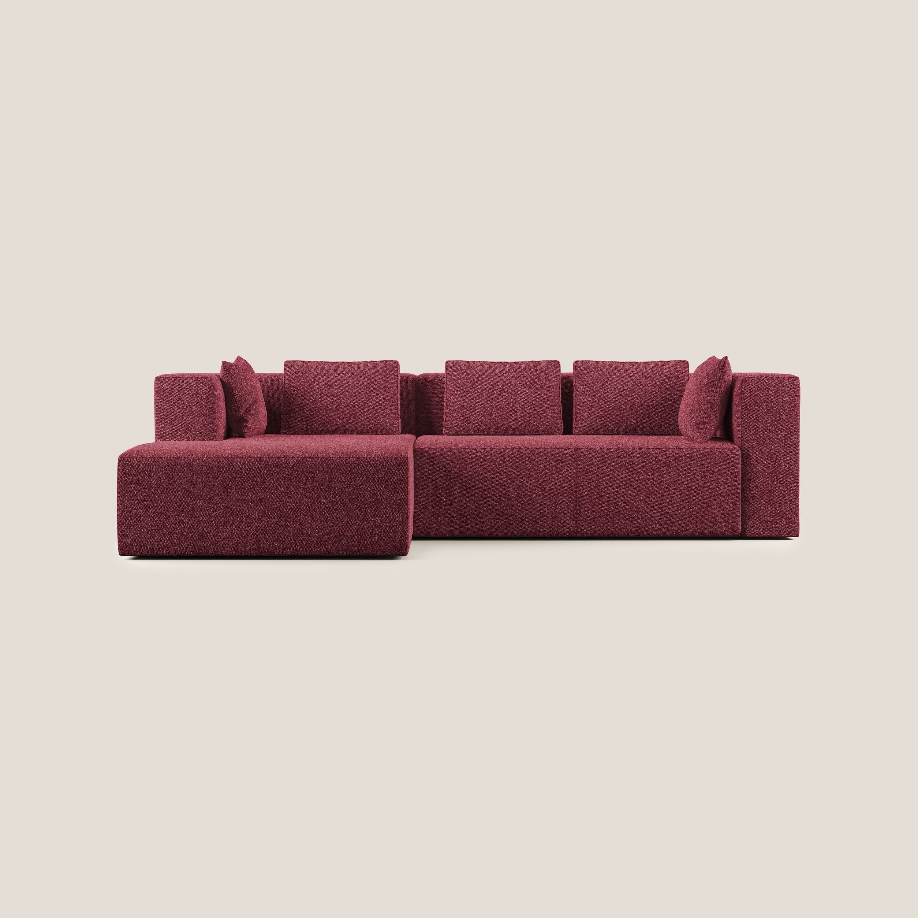 Nettuno canapé d'angle modulable en bouclette douce T07 rouge - Image 12