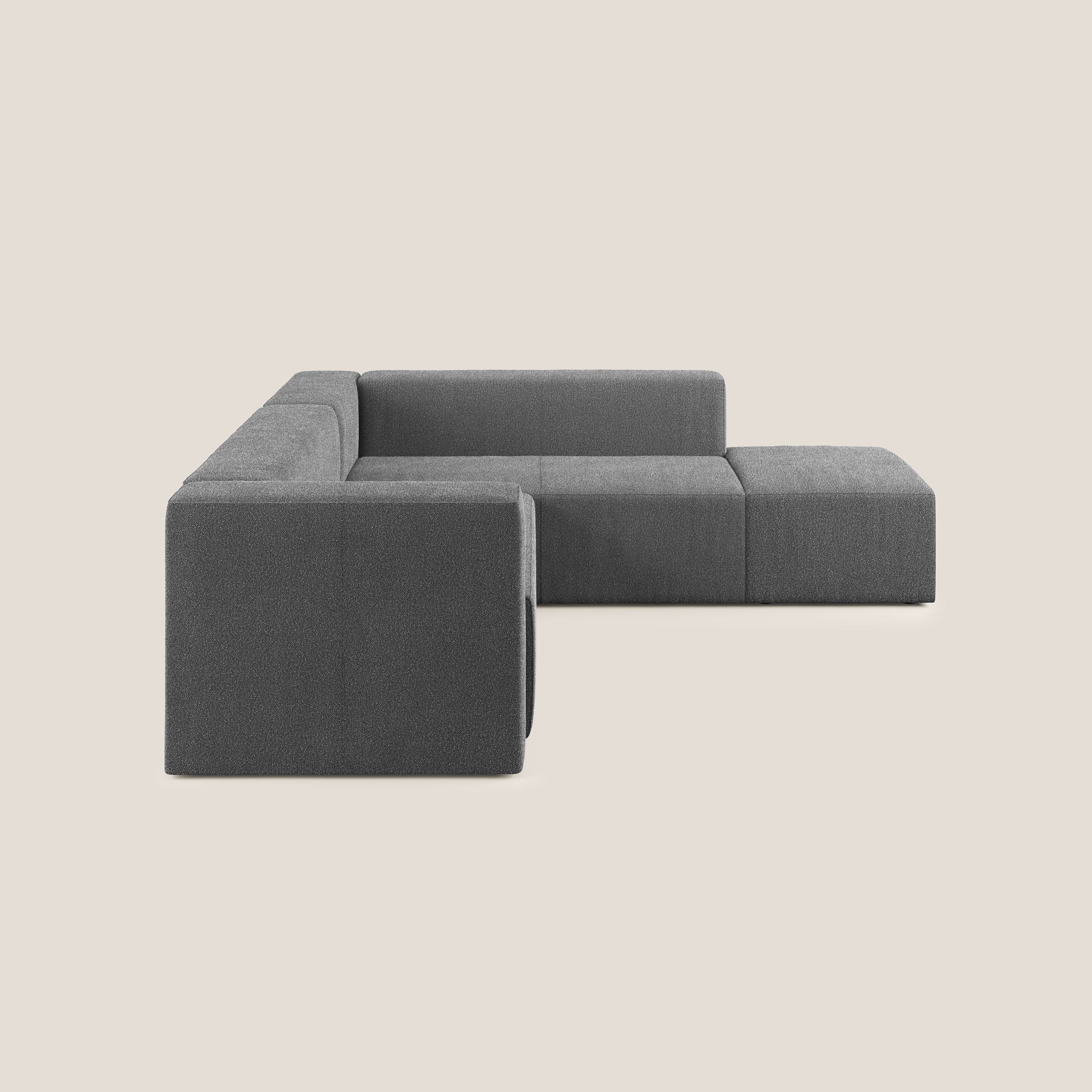 Nettuno canapé d'angle modulable en bouclette douce T07 anthracite - Image 3