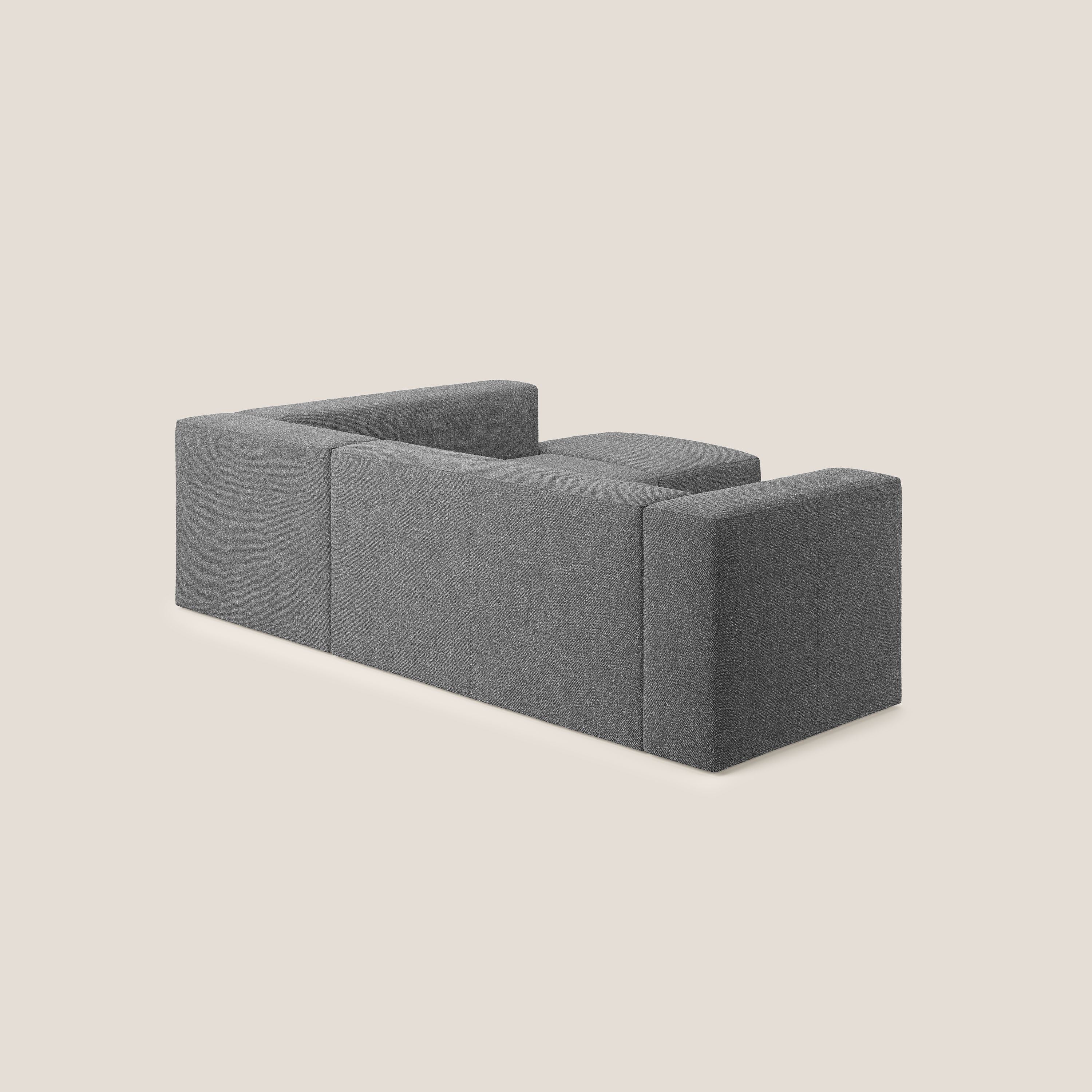 Nettuno canapé d'angle modulable en bouclette douce T07 anthracite - Image 4