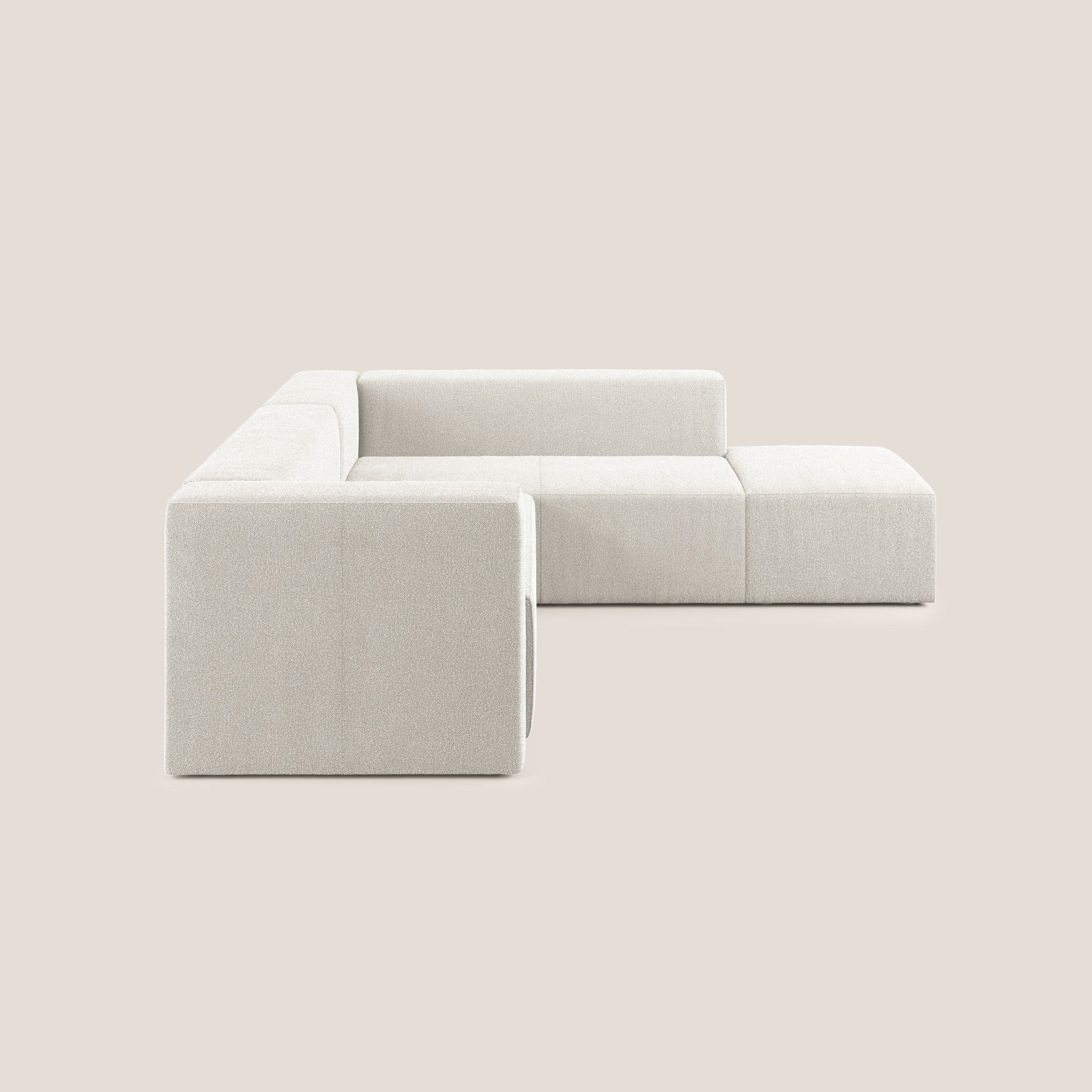 Nettuno canapé d'angle modulable en bouclette douce T07 blanc - Image 3