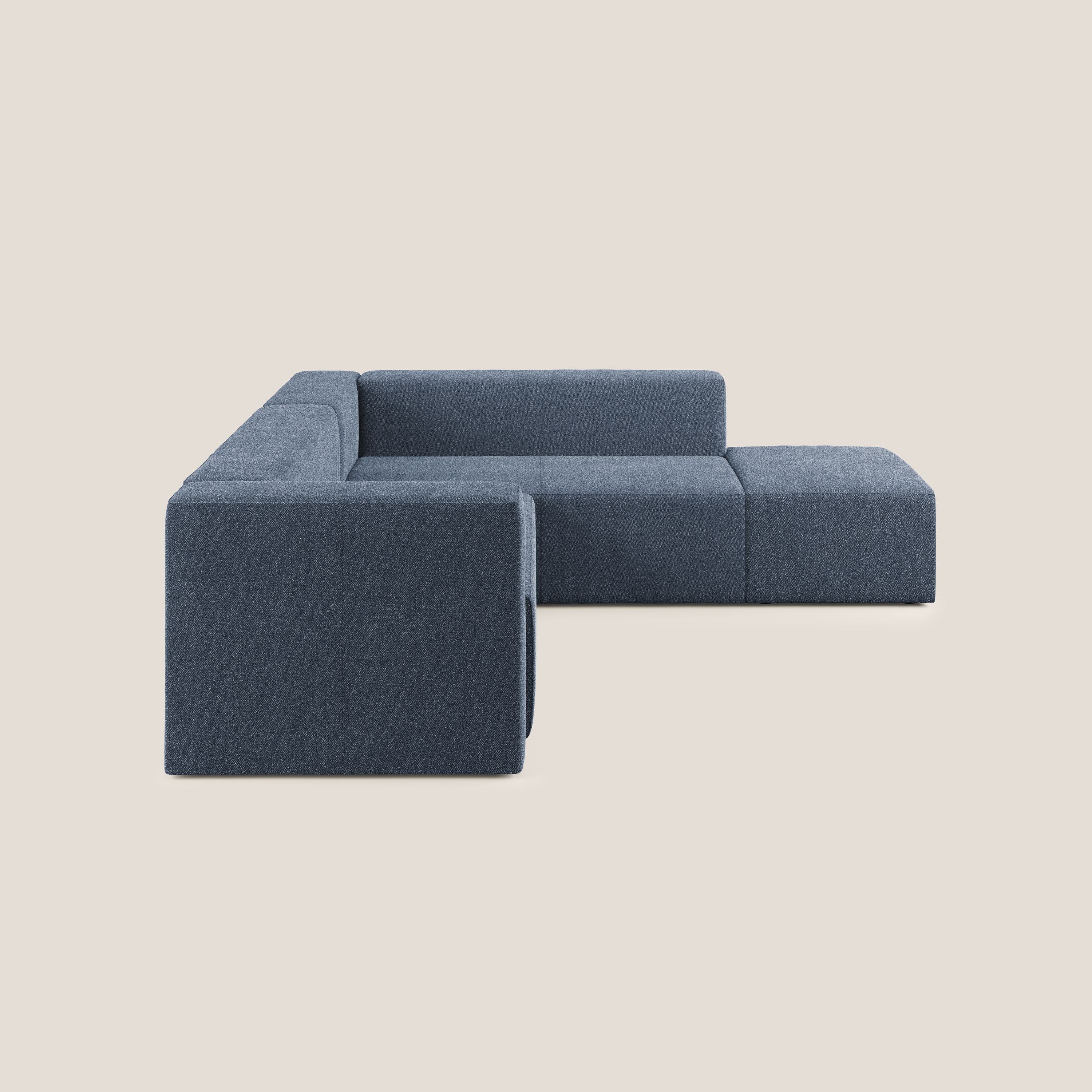 Nettuno canapé d'angle modulable en bouclette douce T07 bleu - Image 3