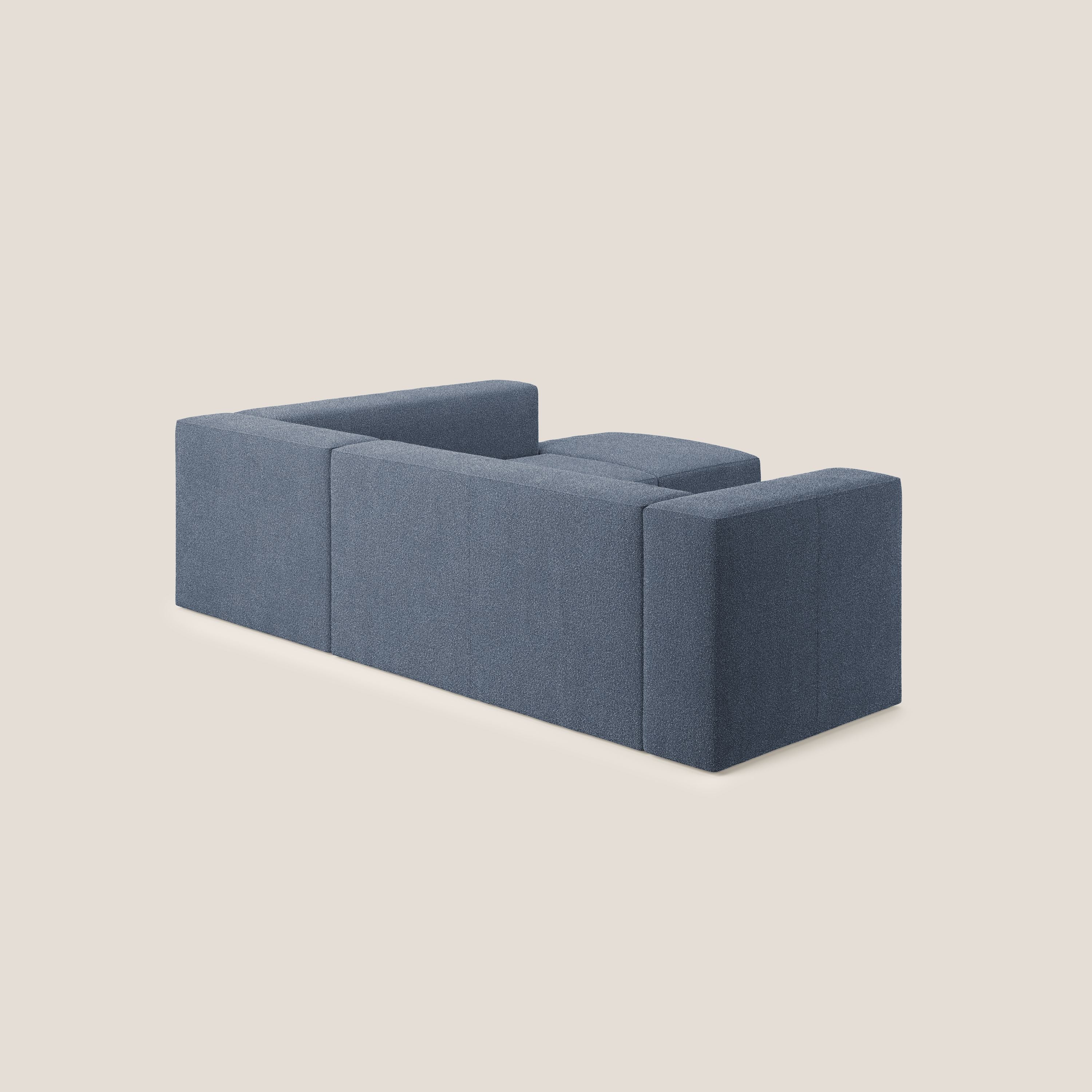 Nettuno canapé d'angle modulable en bouclette douce T07 bleu - Image 4