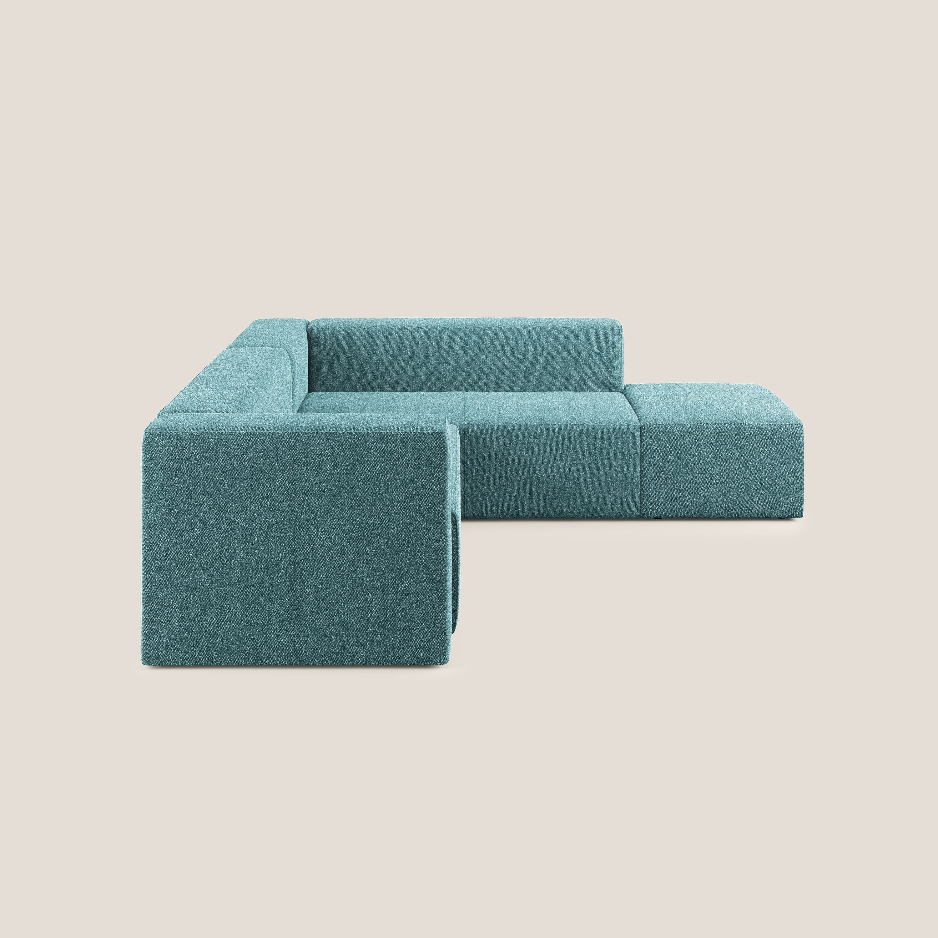 Nettuno canapé d'angle modulable en bouclette douce T07 bleu ciel - Image 3