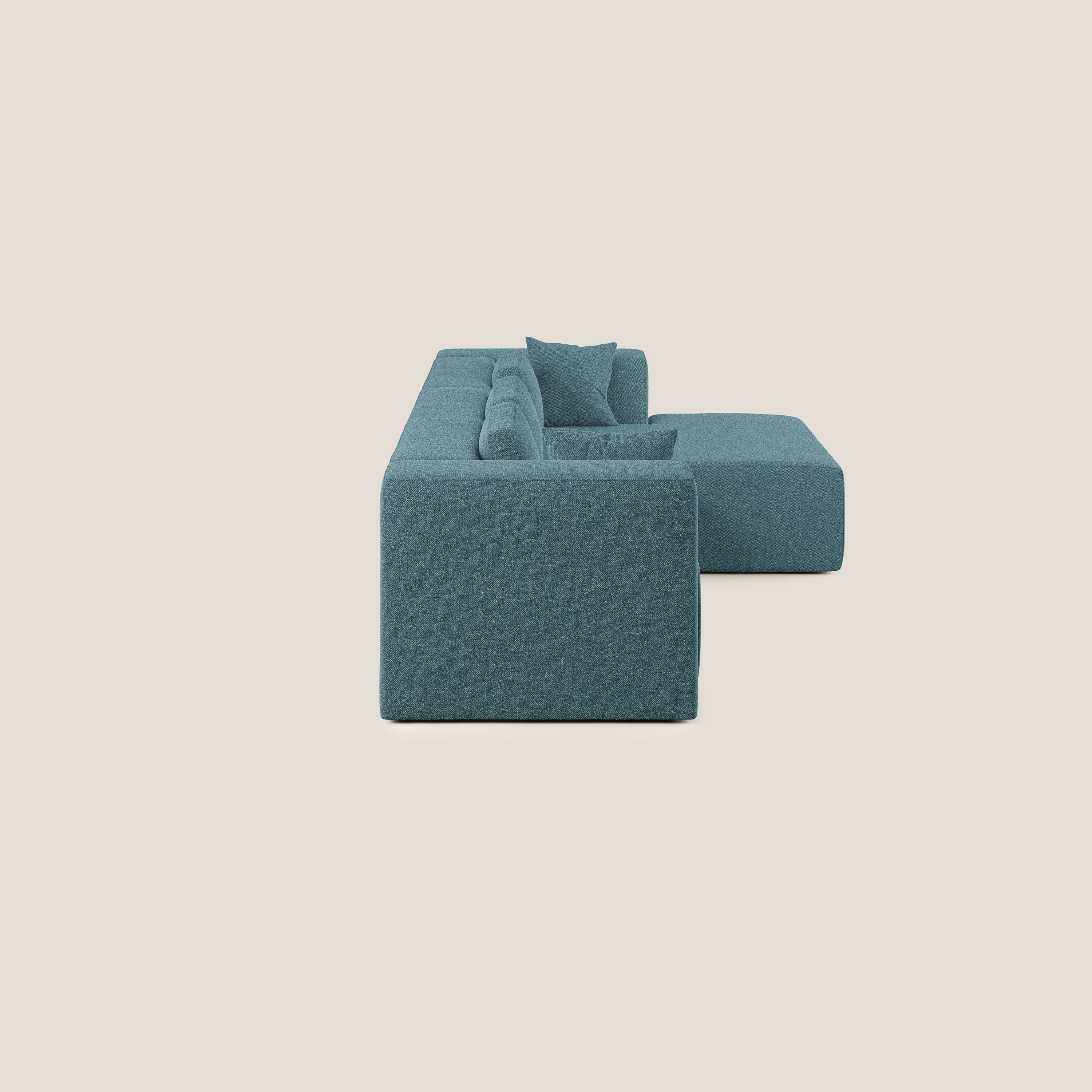 Nettuno canapé d'angle modulable en bouclette douce T07 bleu ciel - Image 3