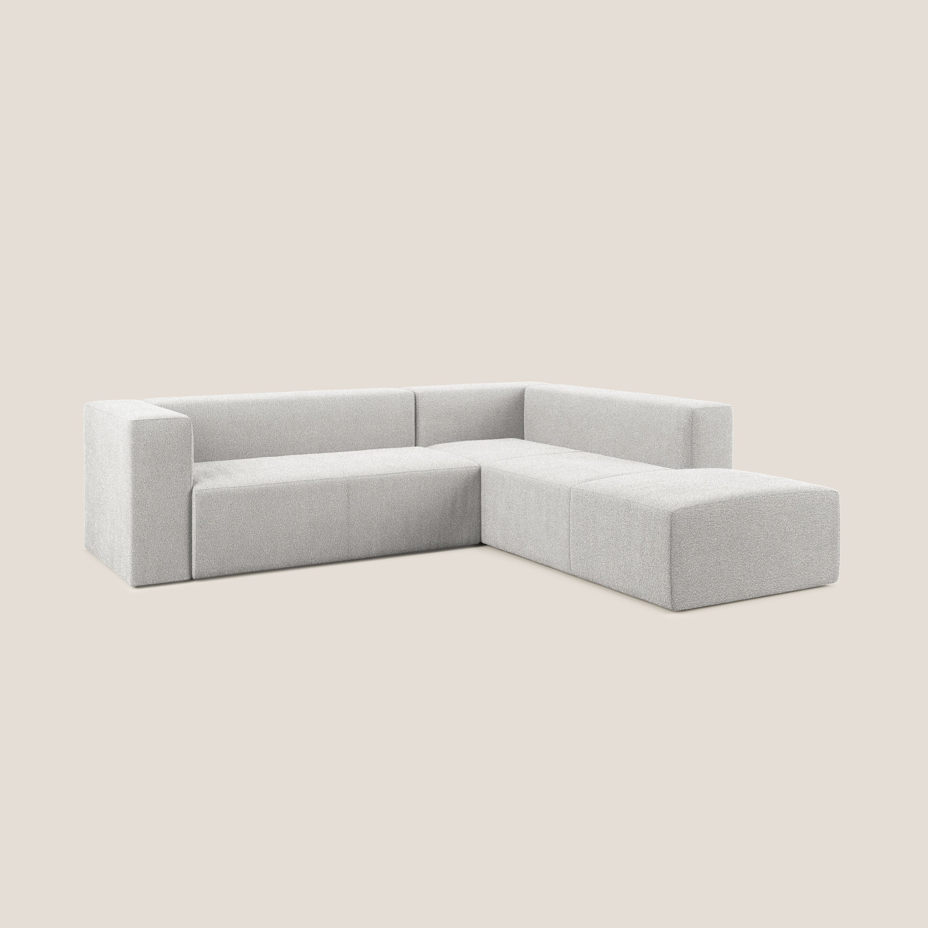 Nettuno canapé d'angle modulable en bouclette douce T07 gris - Image 2