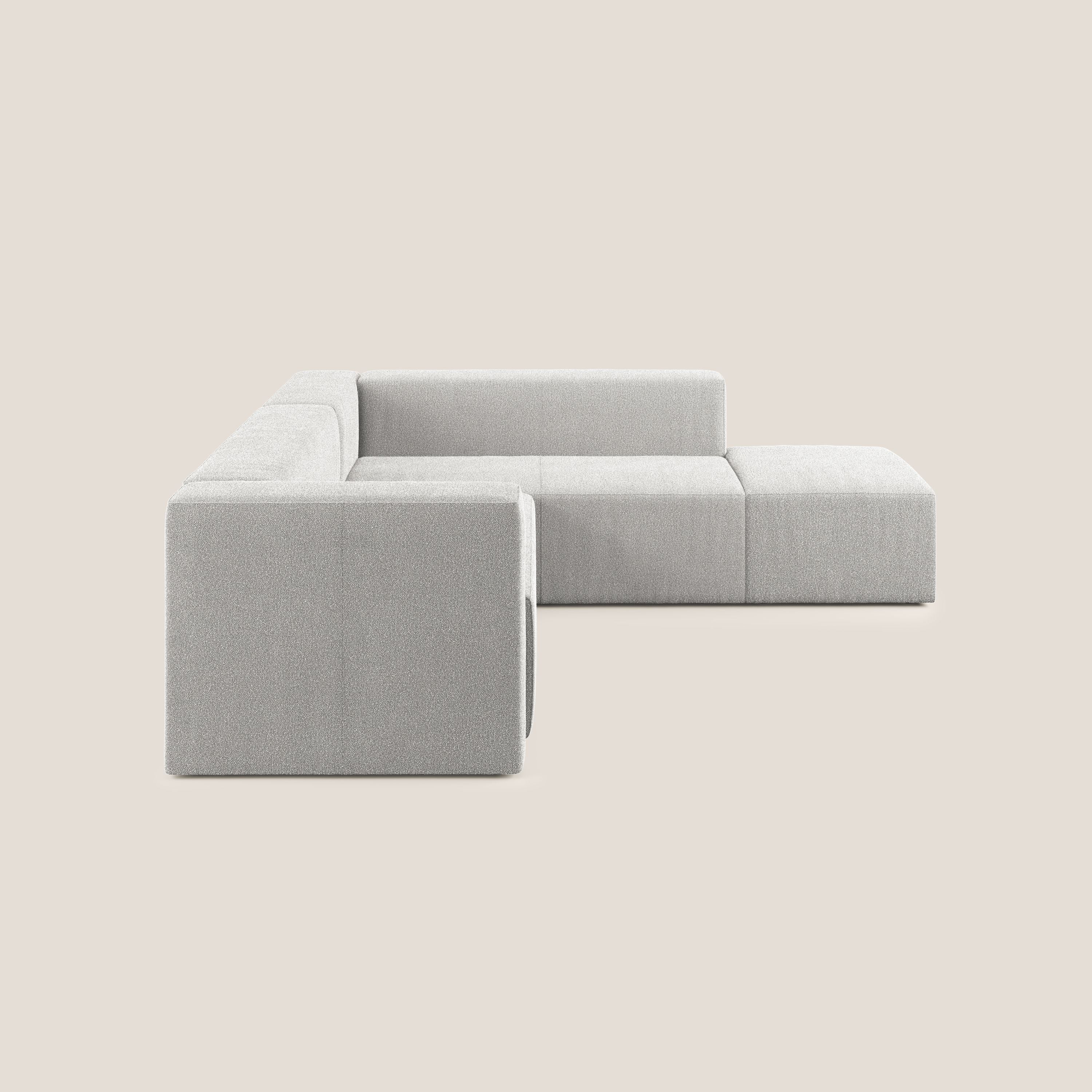Nettuno canapé d'angle modulable en bouclette douce T07 gris - Image 3