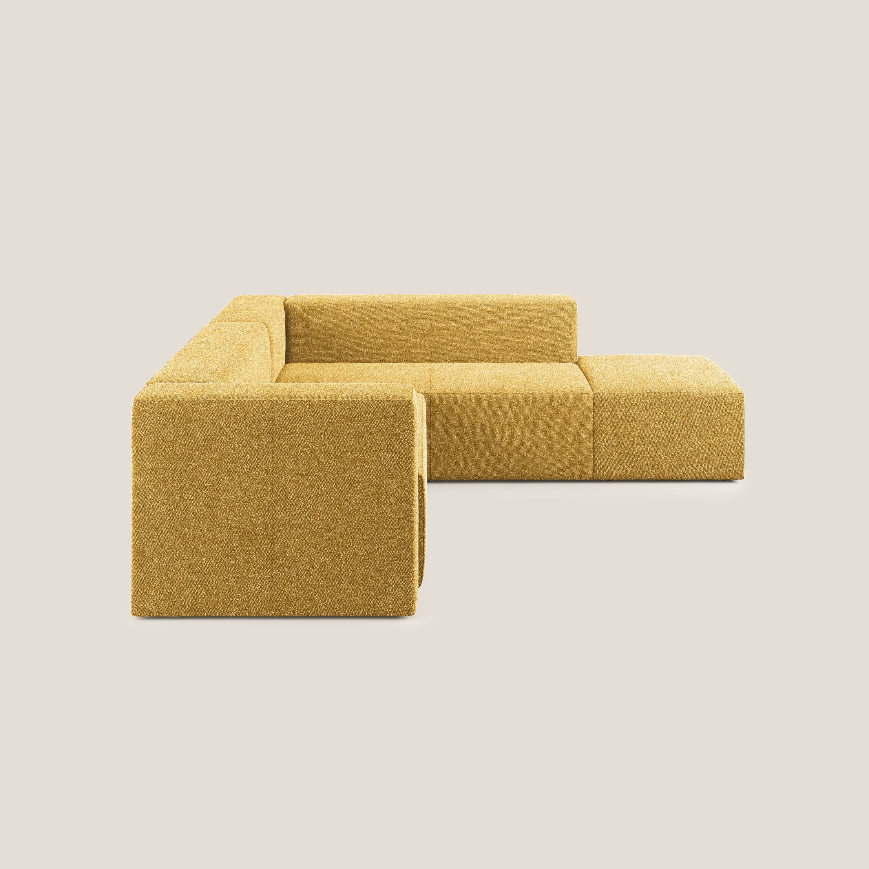Nettuno canapé d'angle modulable en bouclette douce T07 jaune - Image 3