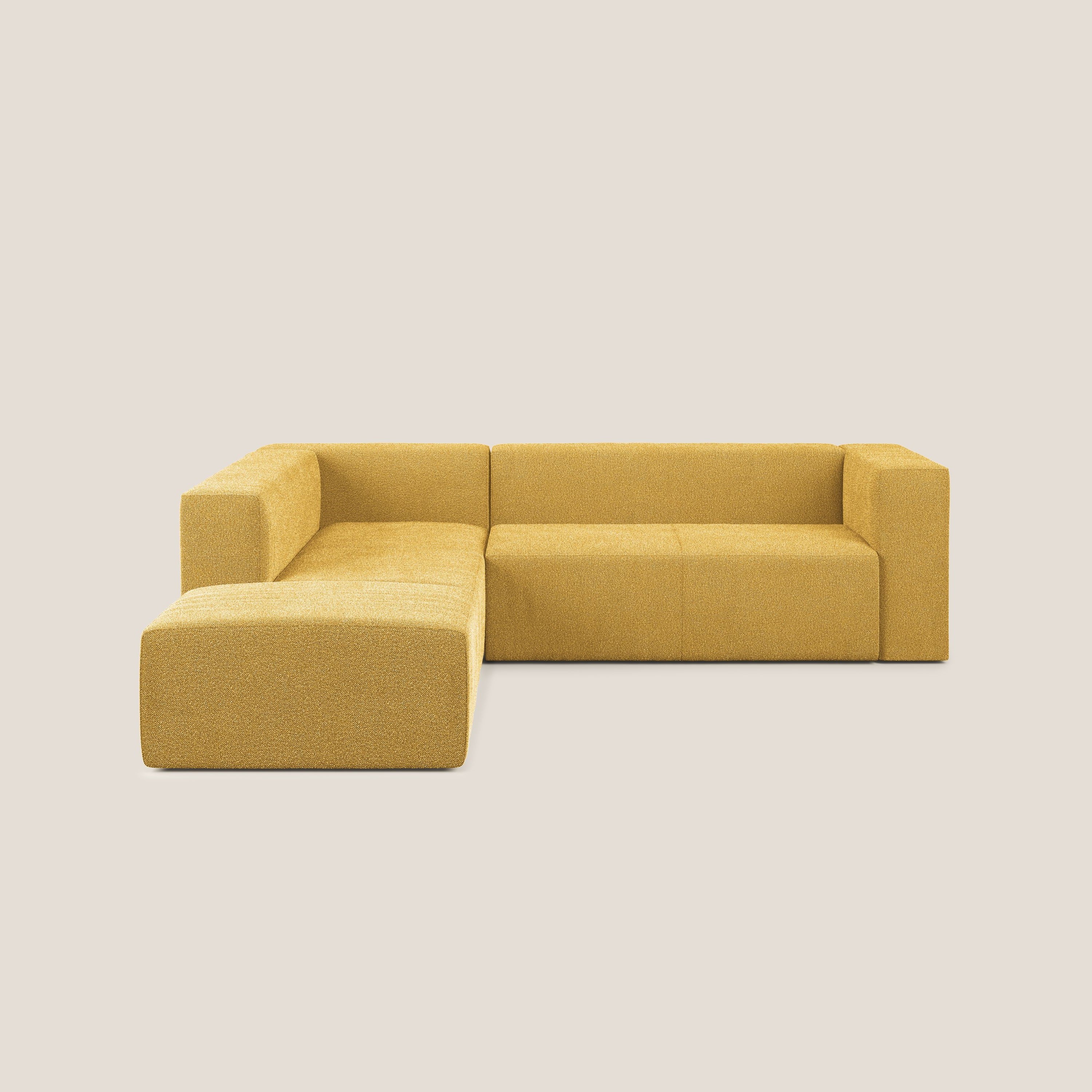 Nettuno canapé d'angle modulable en bouclette douce T07 jaune - Image 8