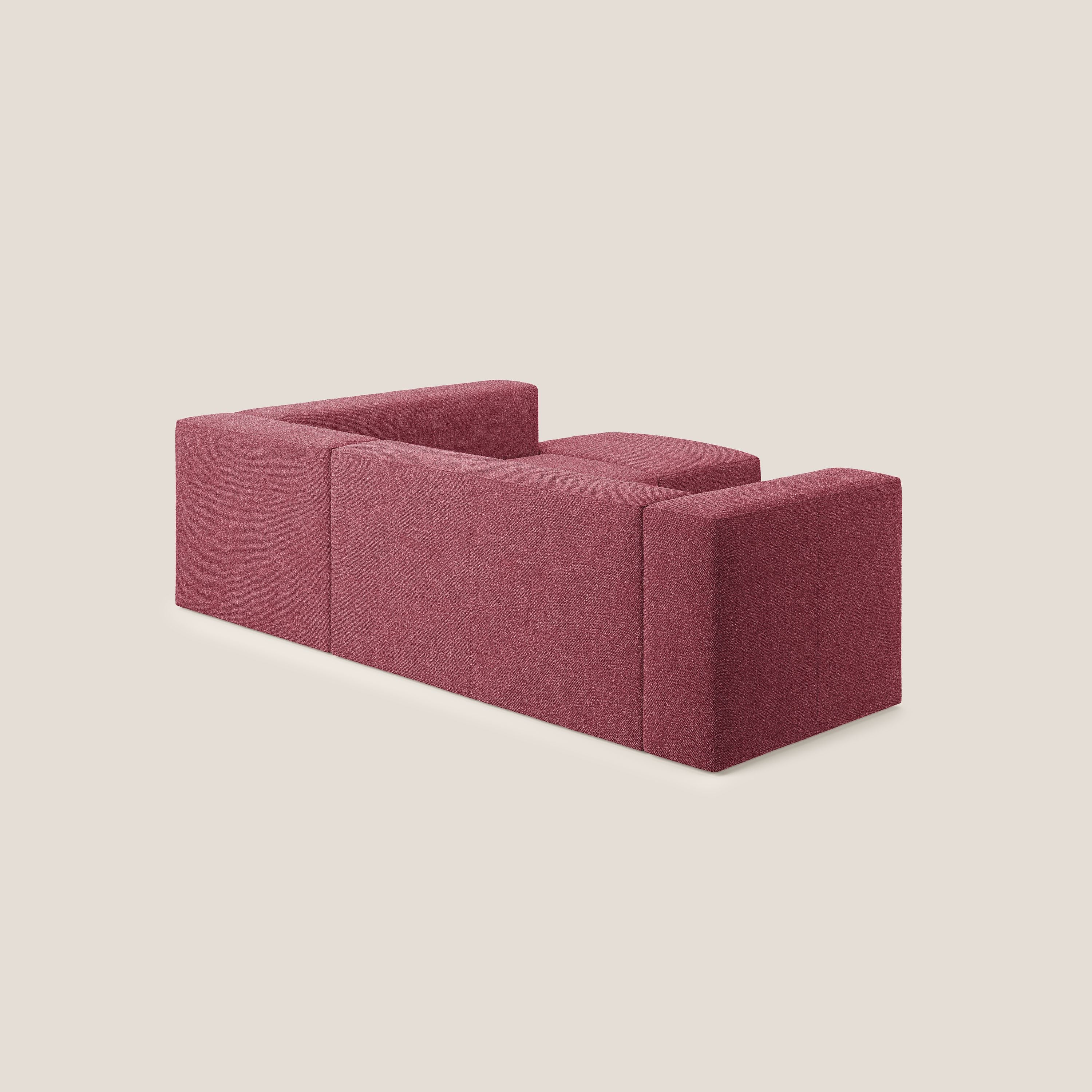 Nettuno canapé d'angle modulable en bouclette douce T07 rouge - Image 4