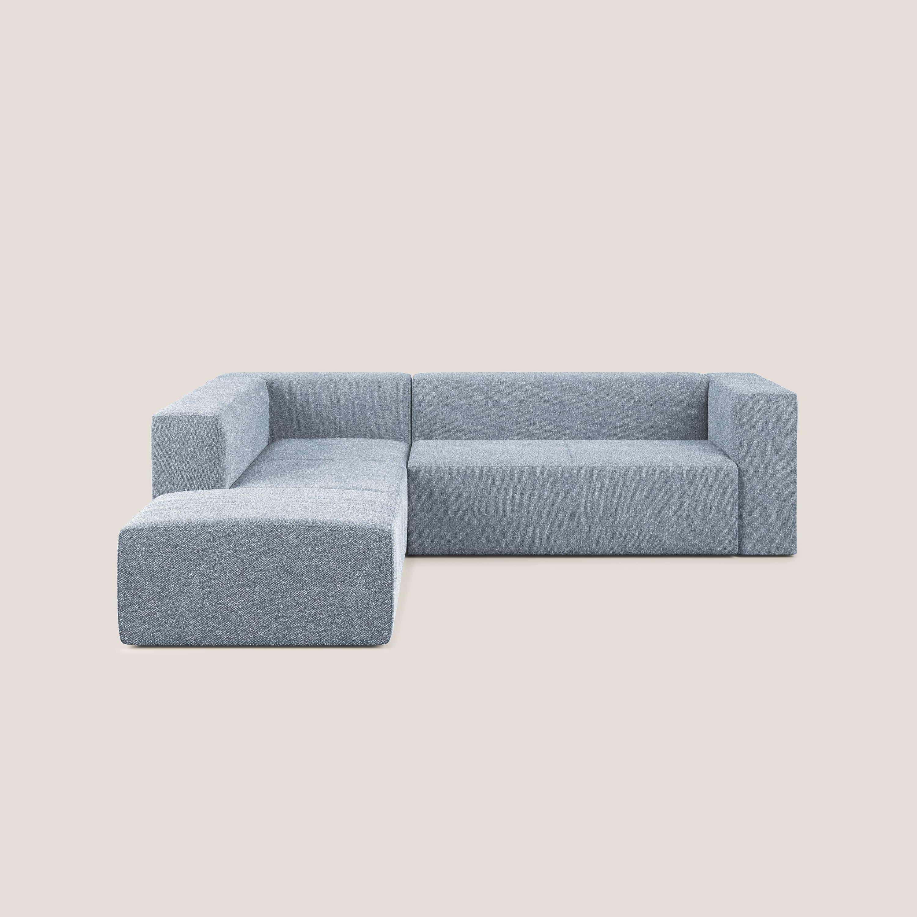 Nettuno canapé d'angle modulable en bouclette douce T07 sucre glace - Image 8