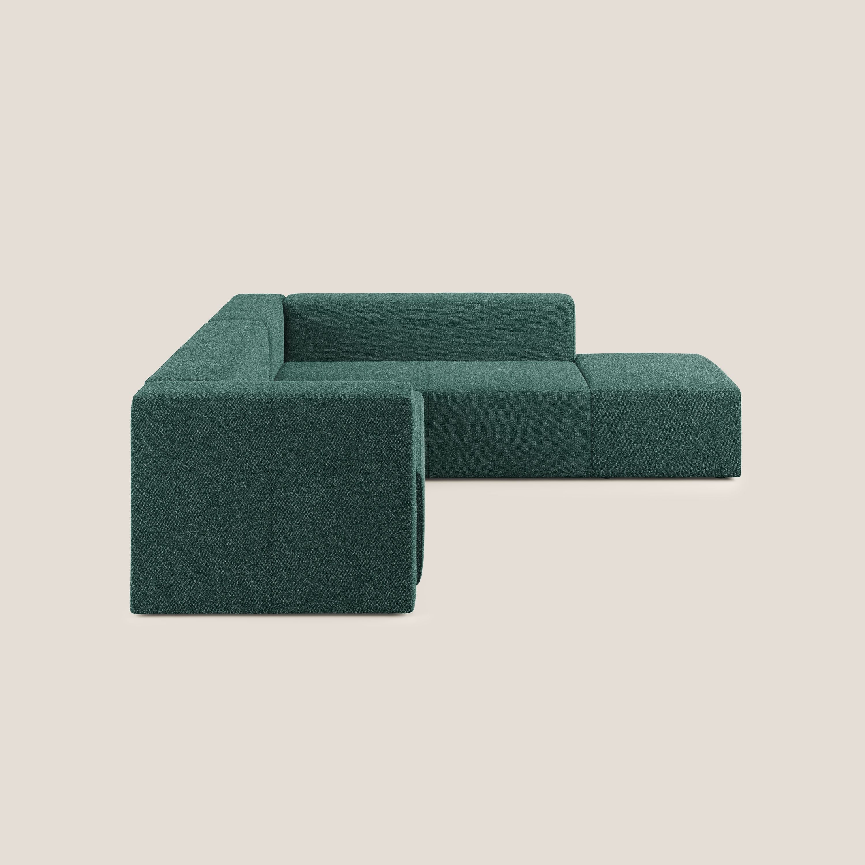 Nettuno canapé d'angle modulable en bouclette douce T07 vert - Image 3