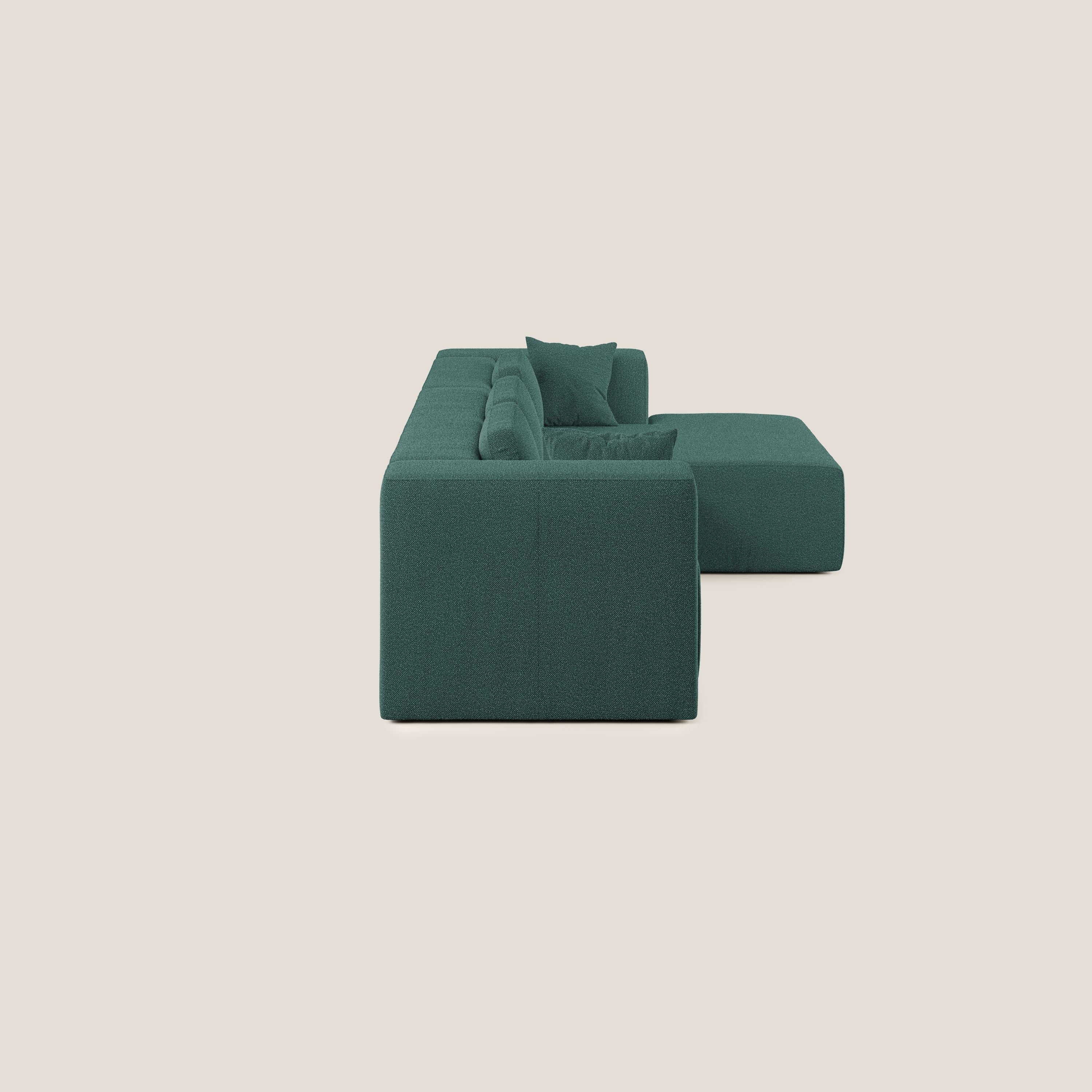 Nettuno canapé d'angle modulable en bouclette douce T07 vert - Image 5
