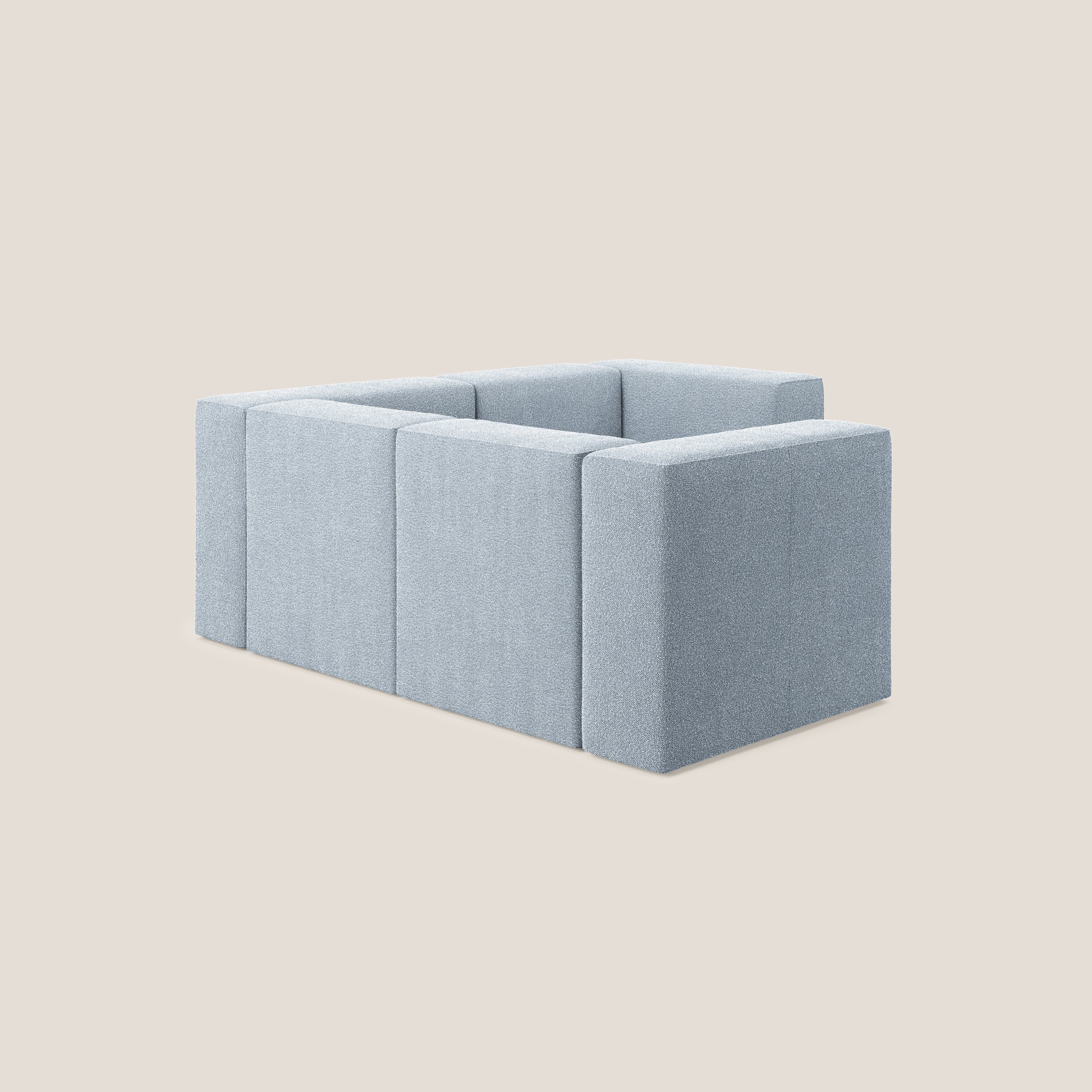 Nettuno canapé d'angle réversible et modulaire en tissu bouclé doux T07 bleu ciel - Image 5