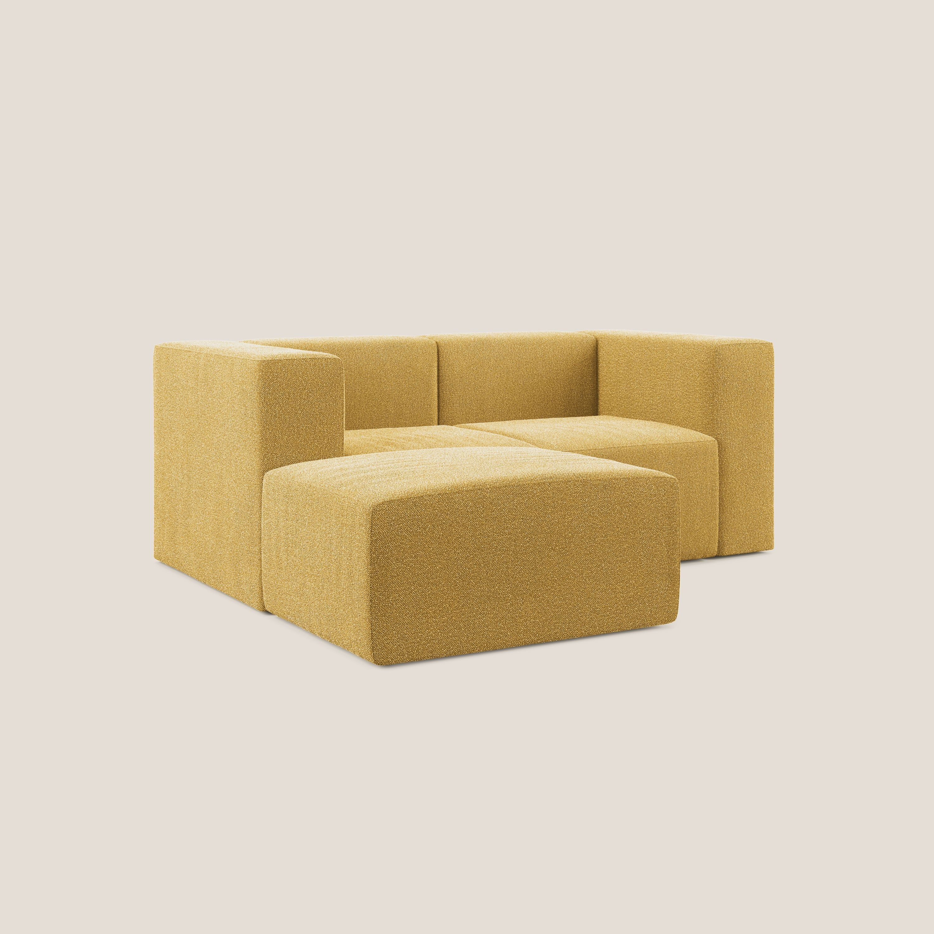 Nettuno canapé d'angle reversible modulable en bouclette douce T07 jaune - Image 2