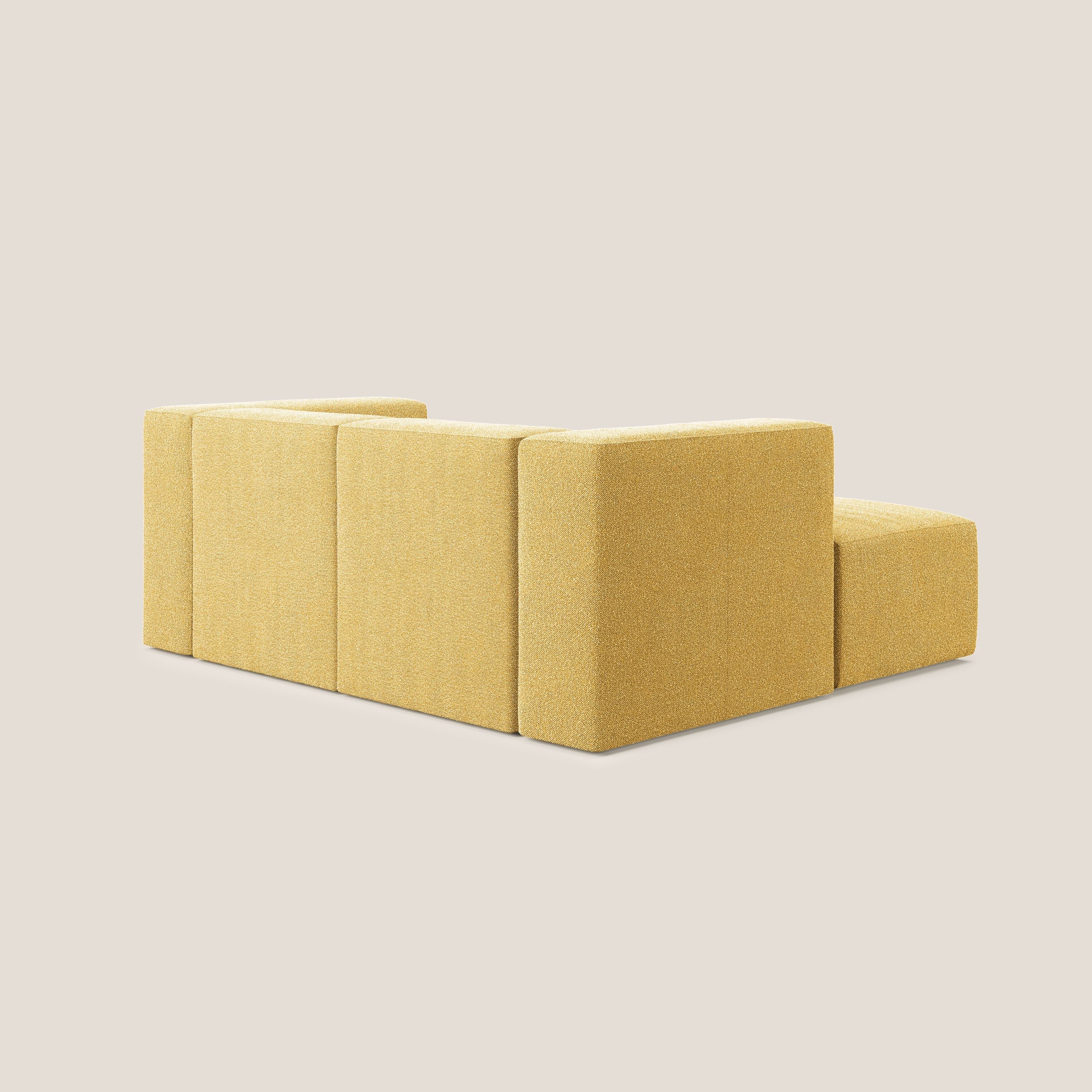 Nettuno canapé d'angle reversible modulable en bouclette douce T07 jaune - Image 4