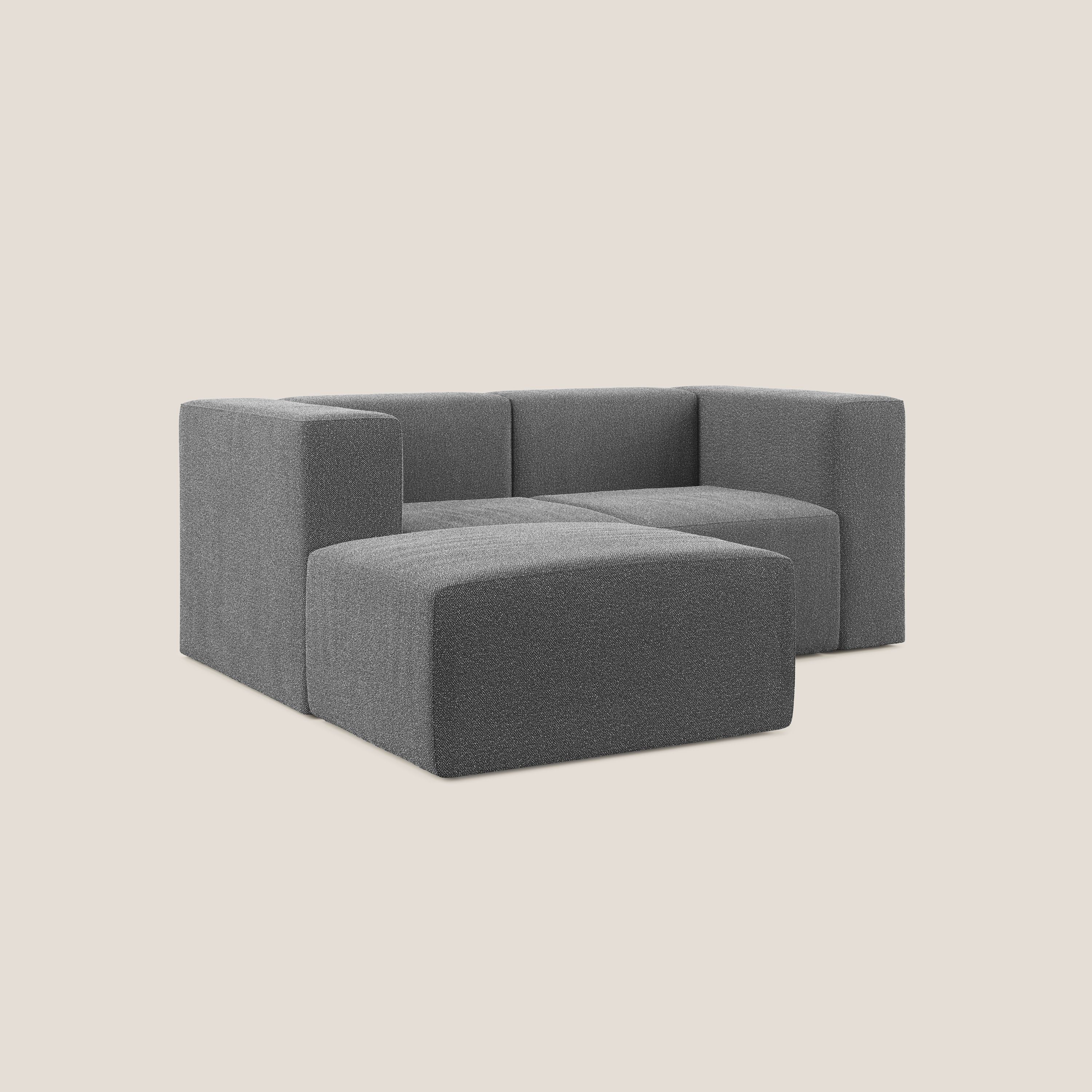 Nettuno canapé d'angle reversible modulable en bouclette douce T07 anthracite - Image 2