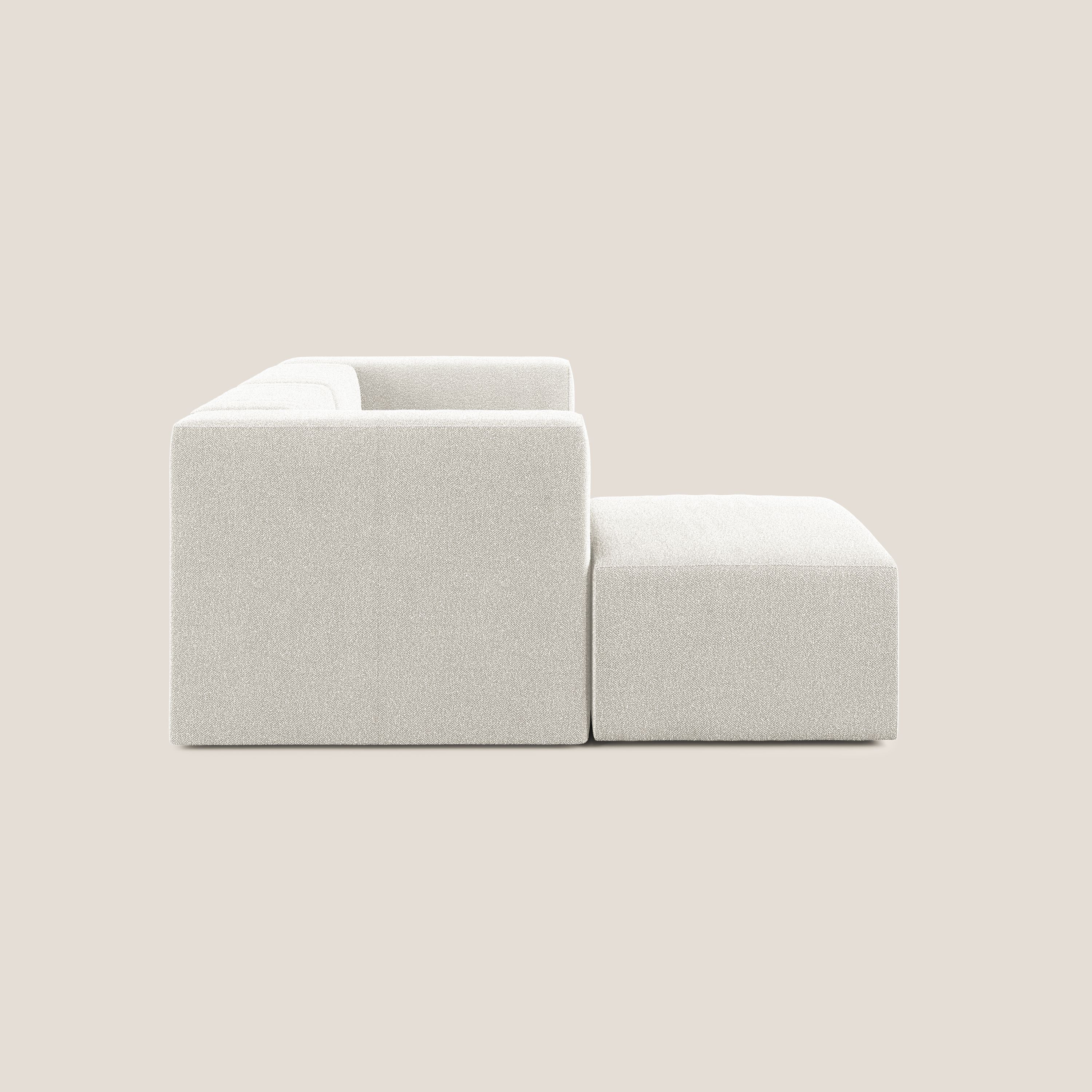 Nettuno canapé d'angle reversible modulable en bouclette douce T07 blanc - Image 3