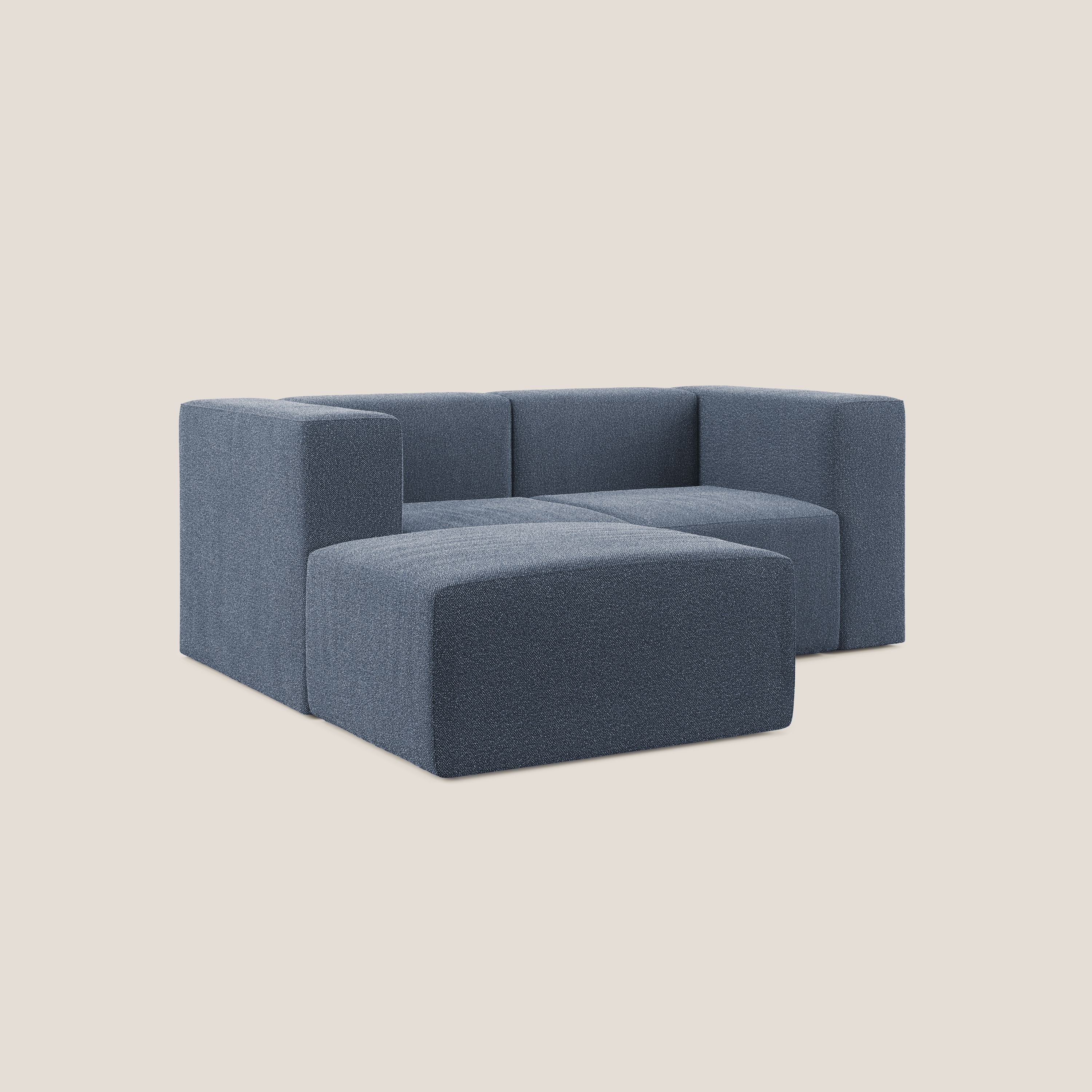 Nettuno canapé d'angle reversible modulable en bouclette douce T07 bleu - Image 2