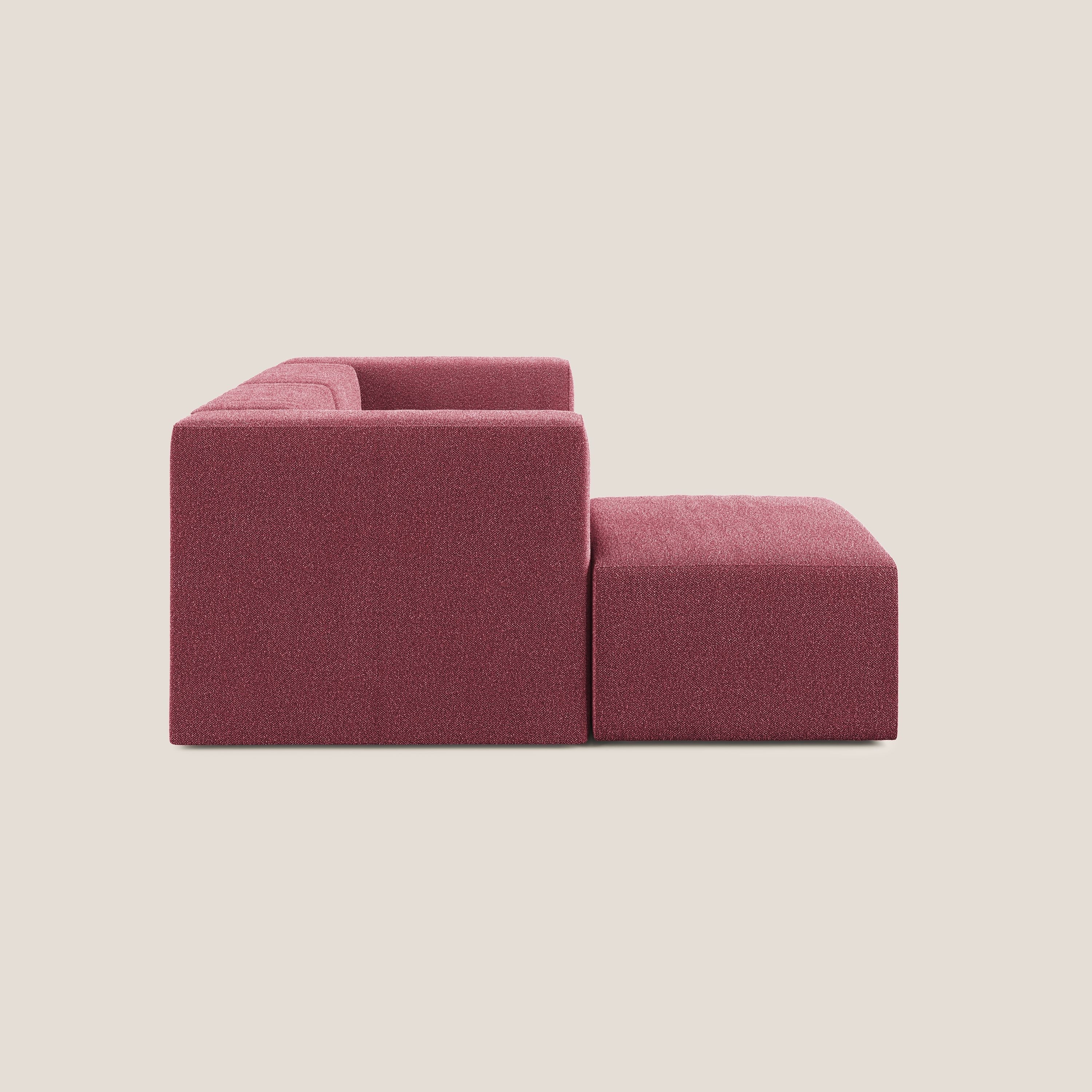 Nettuno canapé d'angle reversible modulable en bouclette douce T07 rouge - Image 4