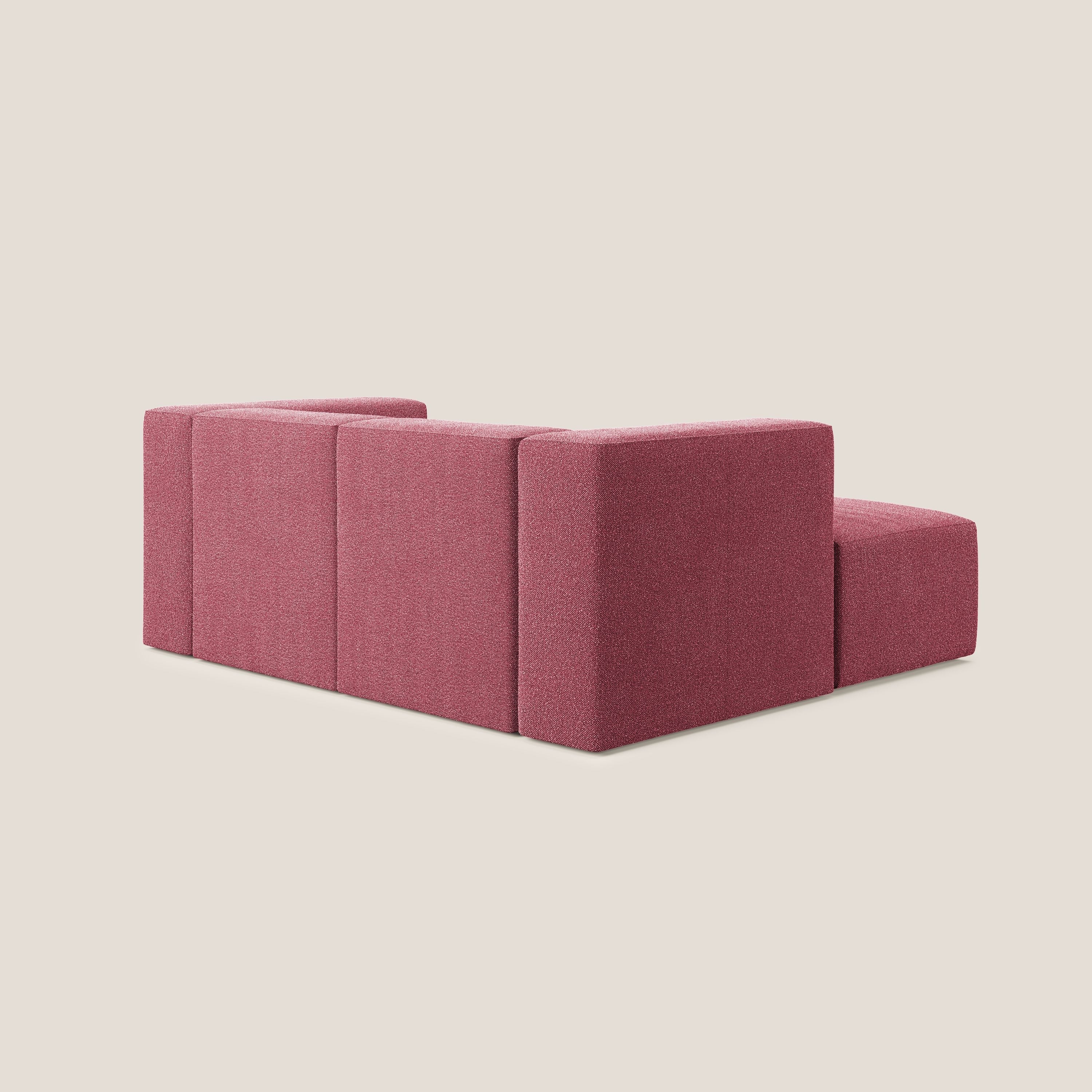Nettuno canapé d'angle reversible modulable en bouclette douce T07 rouge - Image 5